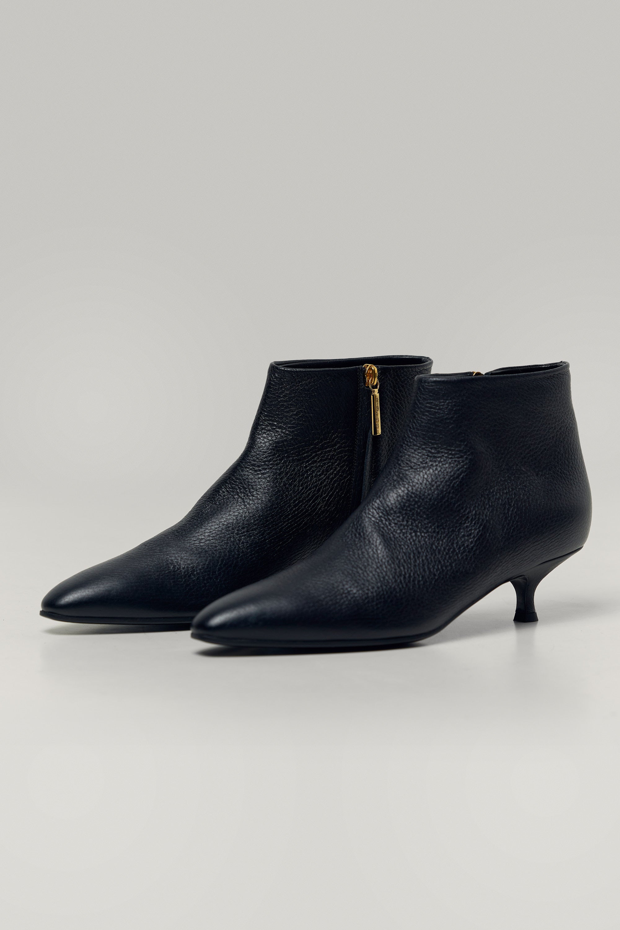 Bottines à talon en cuir de cerf