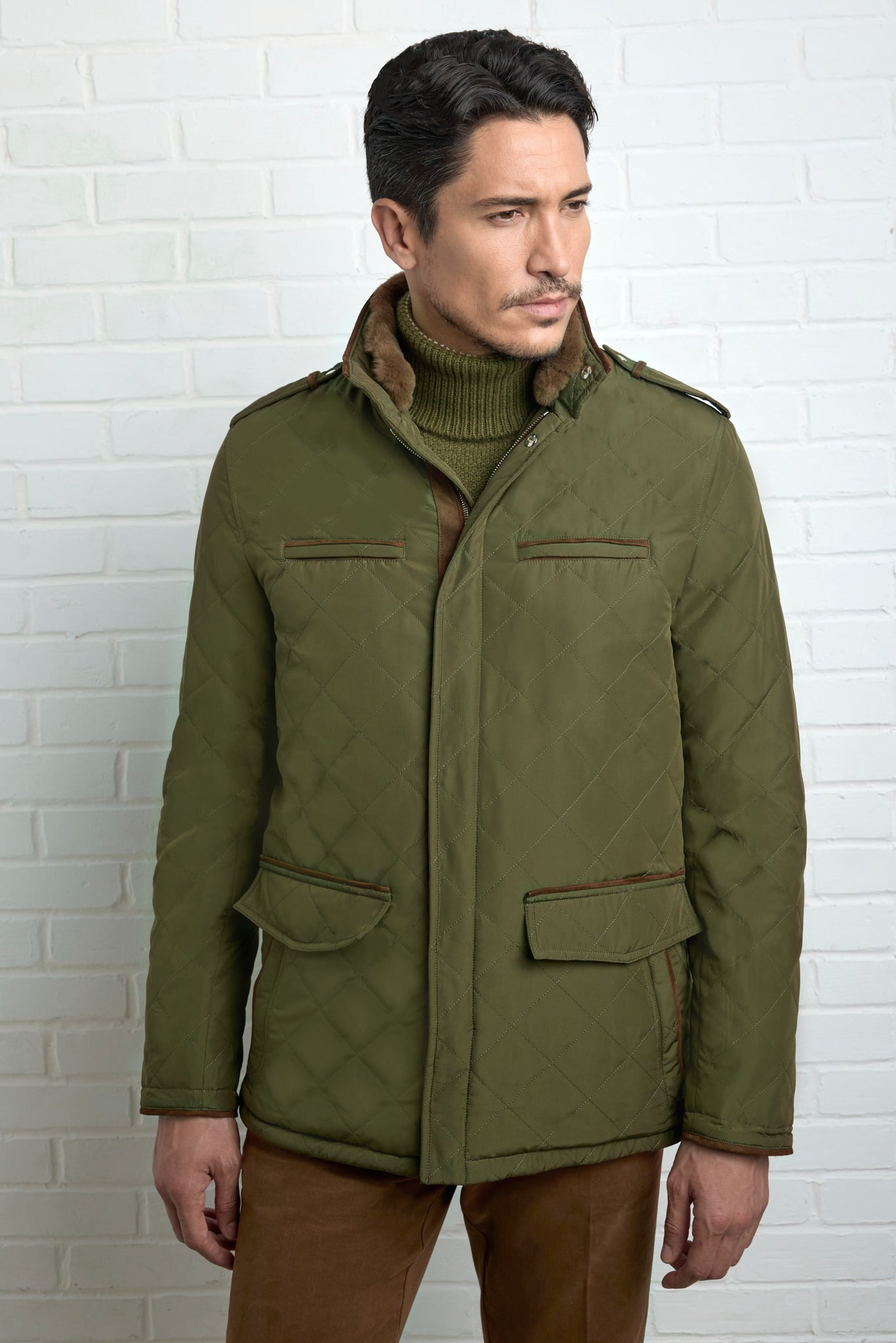 DONALD Parka with shoulder pads in quilted effect
