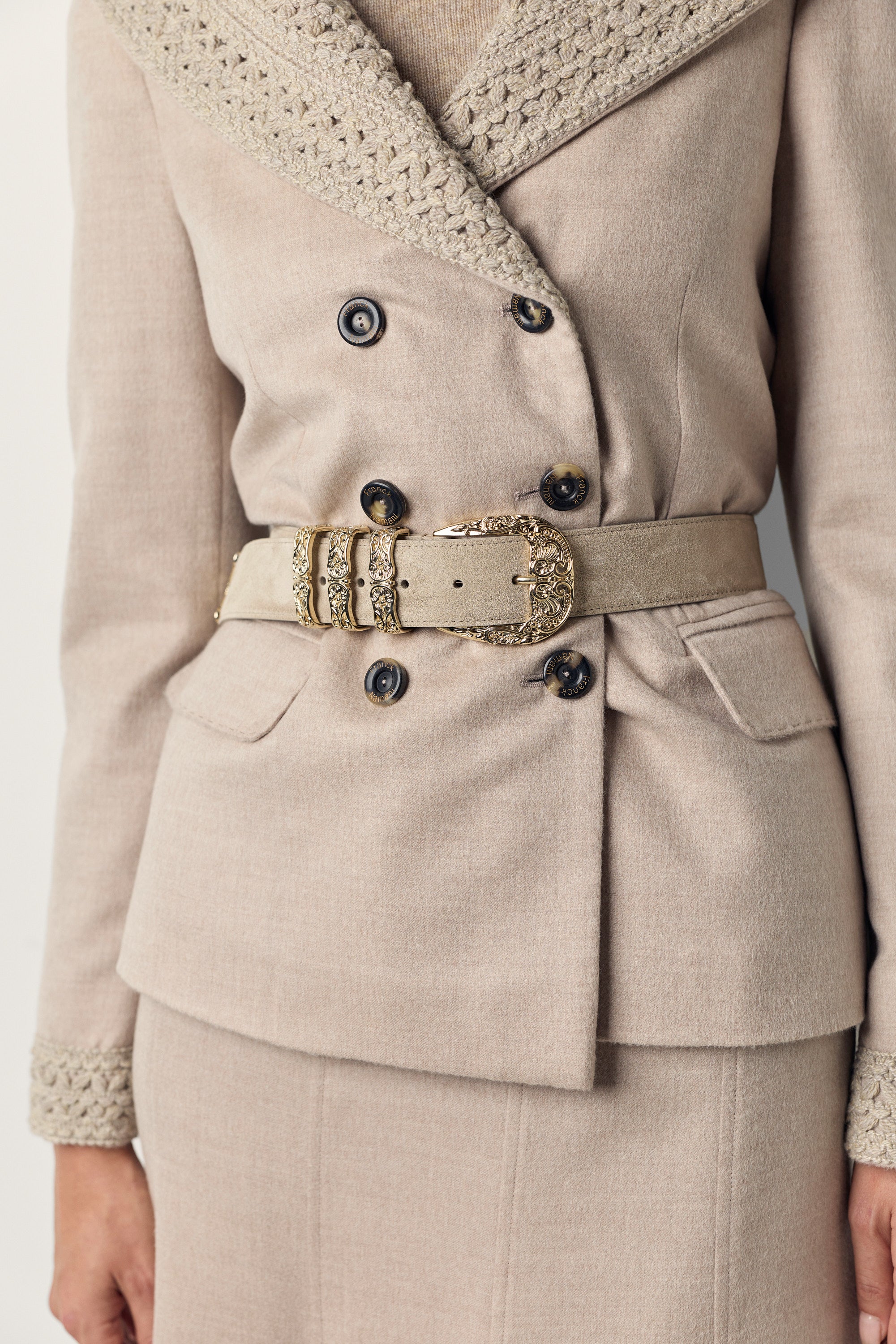 Veste à passementerie en cachemire piuma