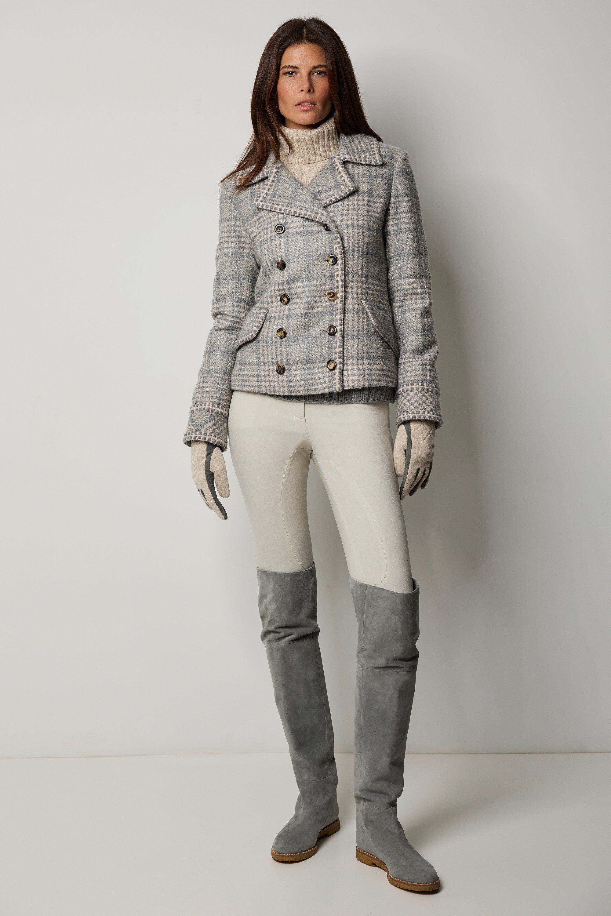 Veste en cachemire et soie bouclé NEW YORK