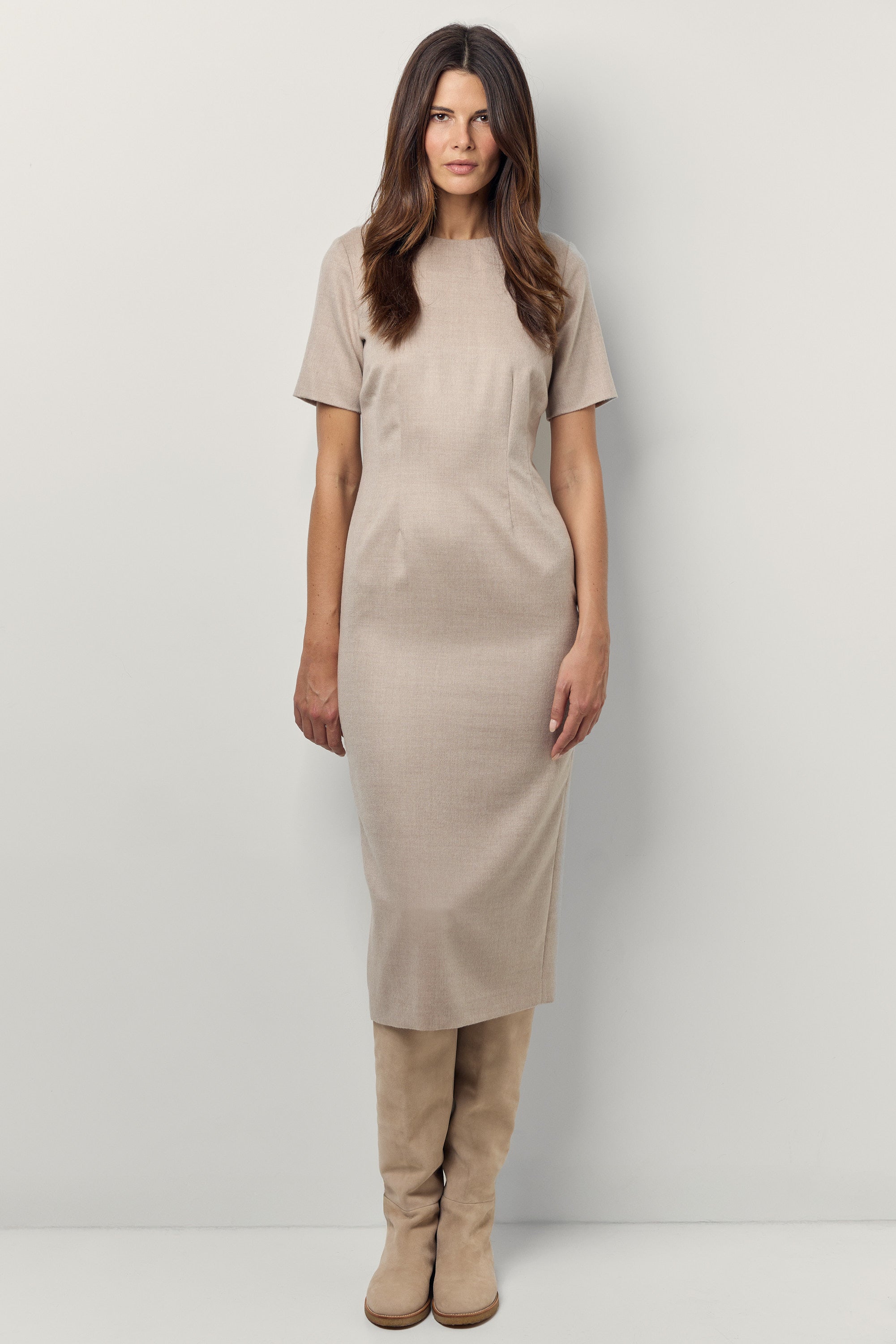 Piuma cashmere pencil dress