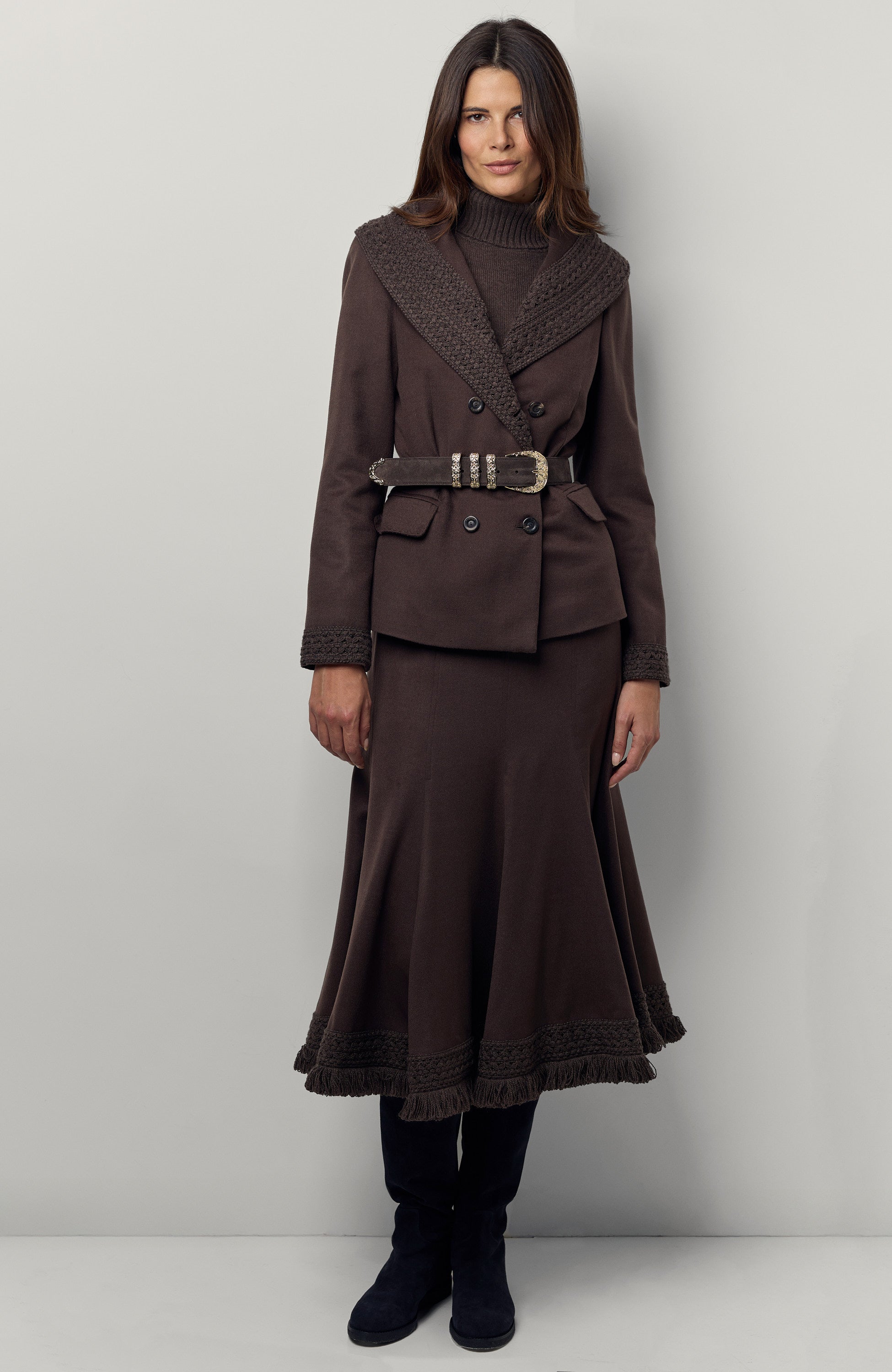 Veste à passementerie en cachemire piuma