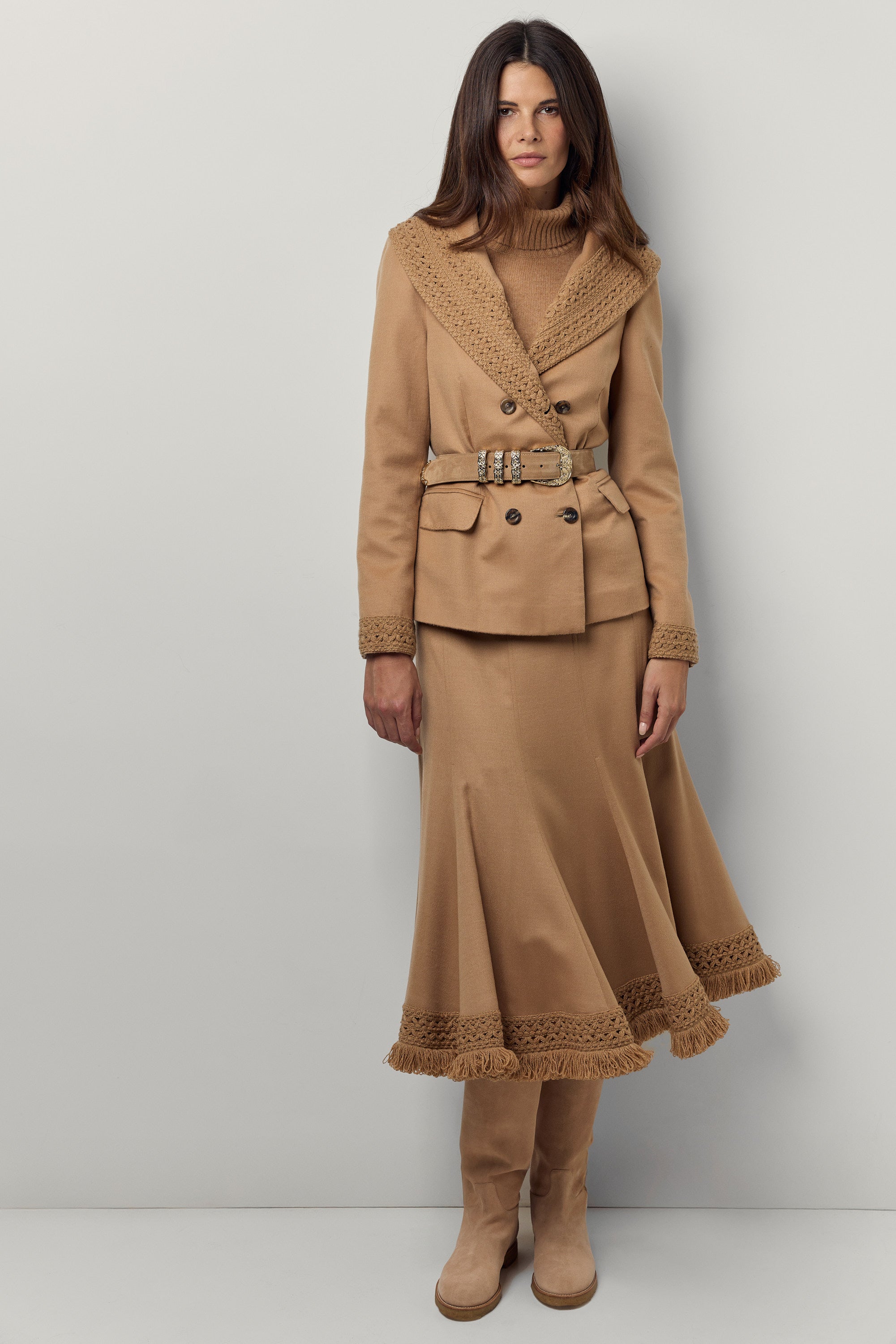 Veste à passementerie en cachemire piuma