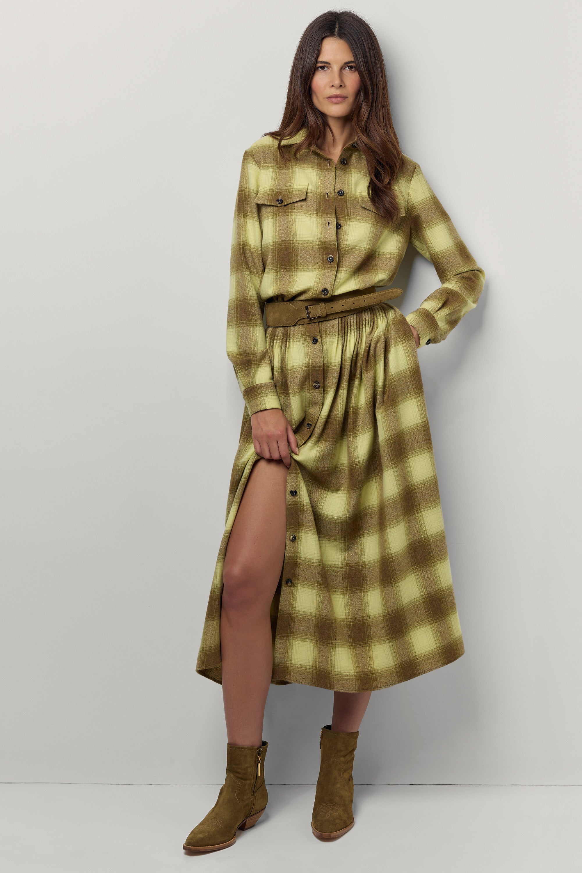 Jupe tartan en cachemire