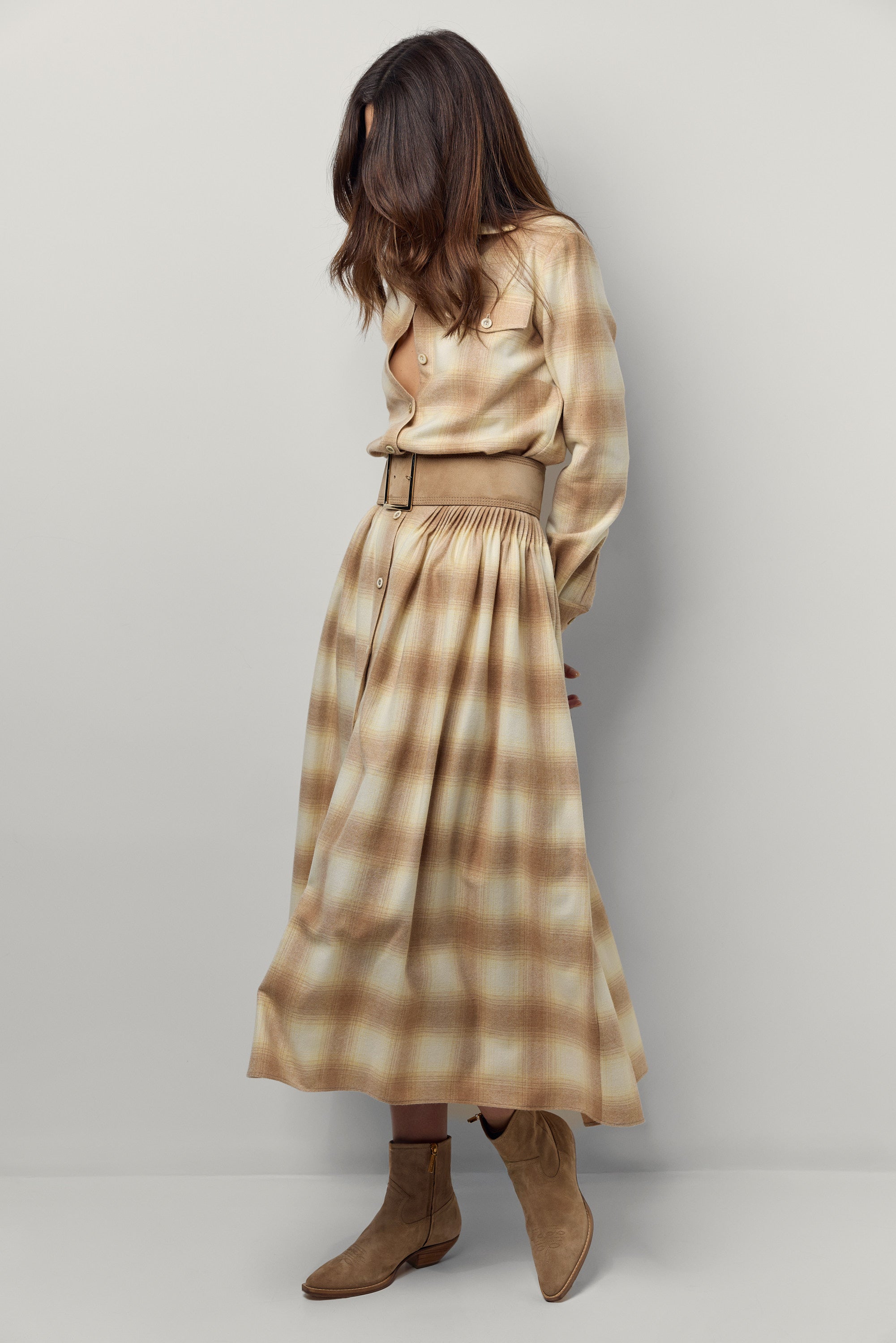 Jupe tartan en cachemire