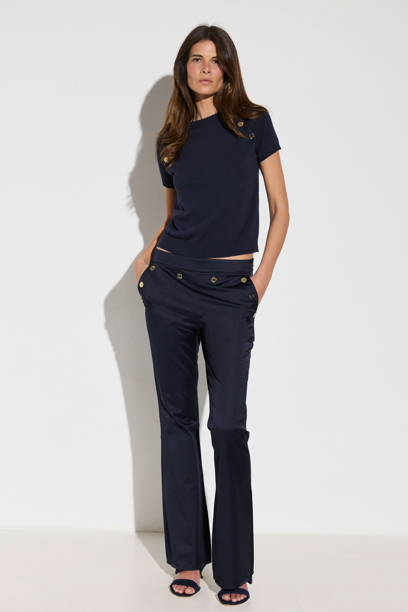 Top en coton et soie MARINA