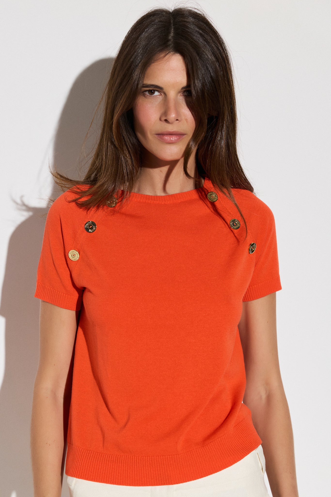 Top en coton et soie MARINA