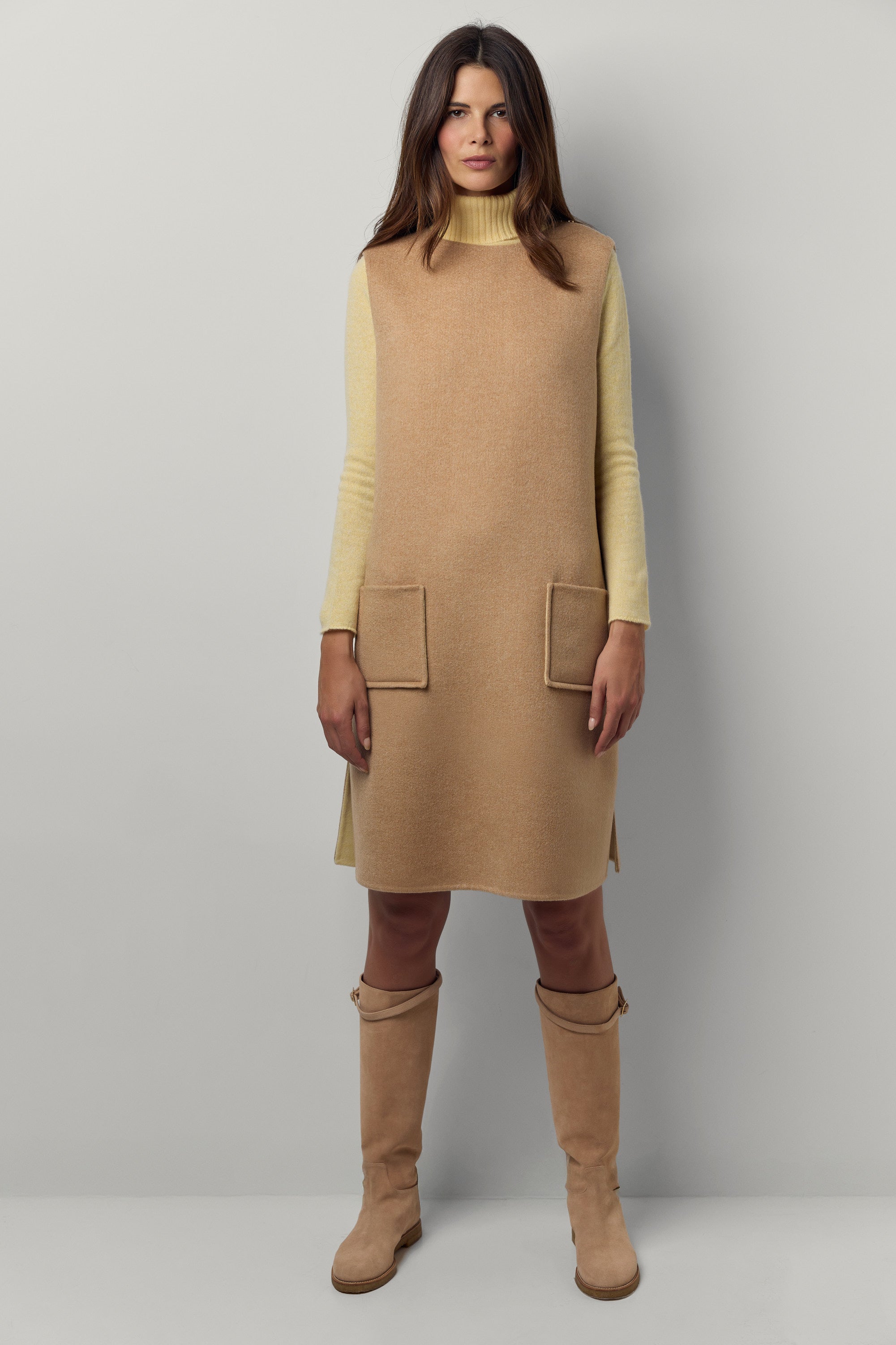 Double cashmere dress