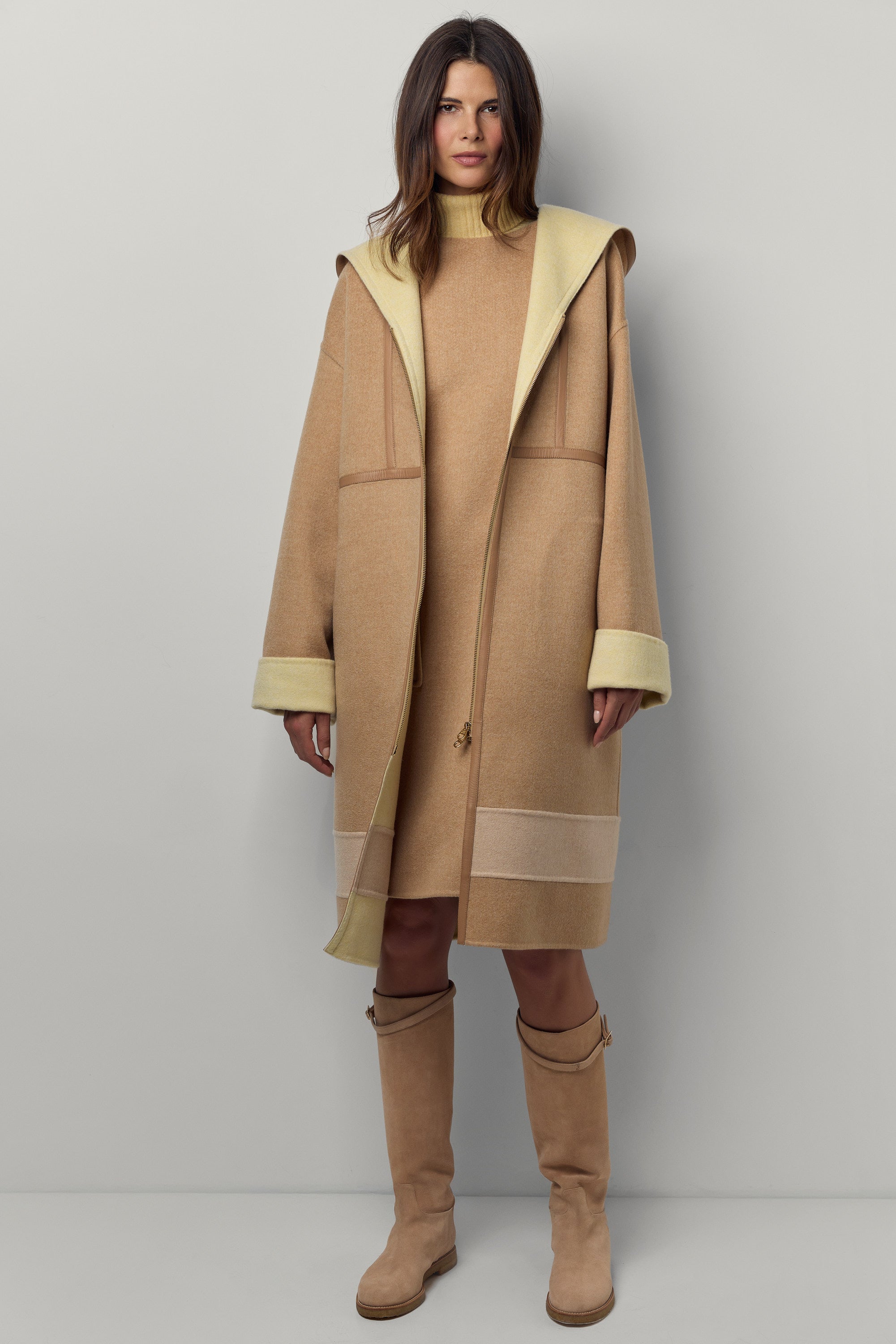 Double-faced cashmere duffle coat