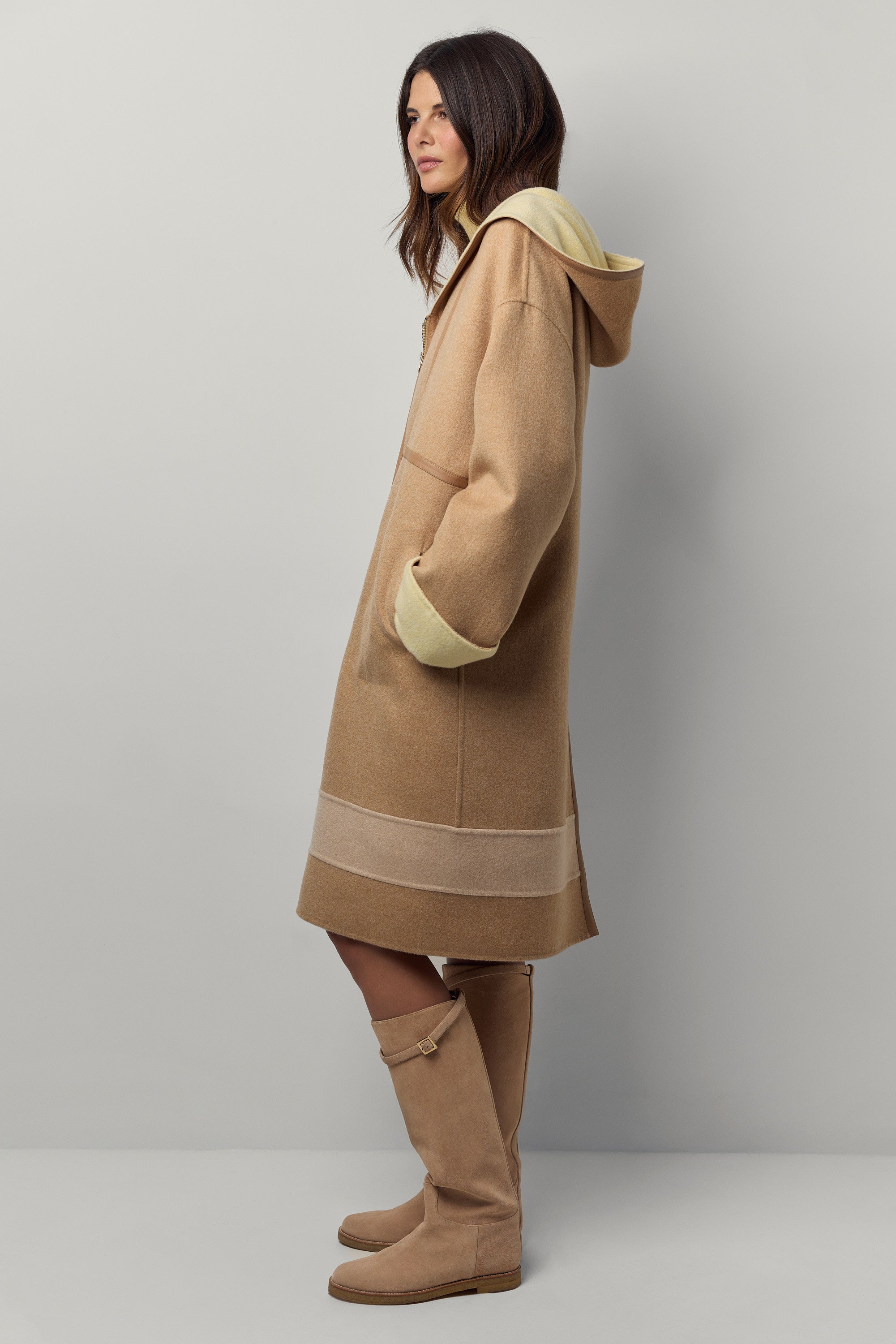 Double-faced cashmere duffle coat