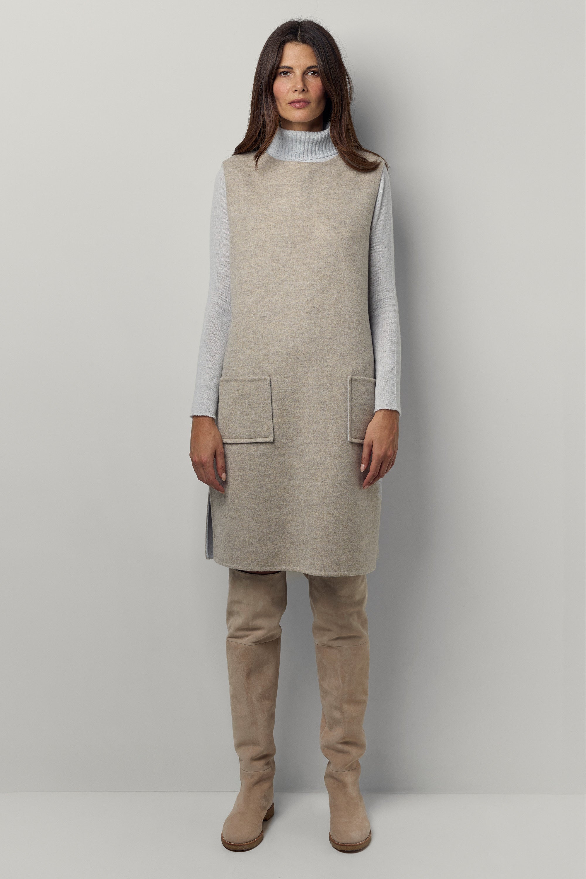 Double cashmere dress