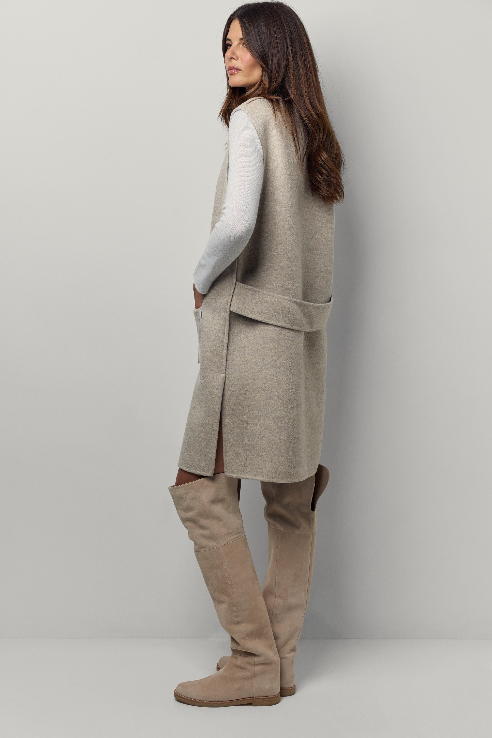 Double cashmere dress