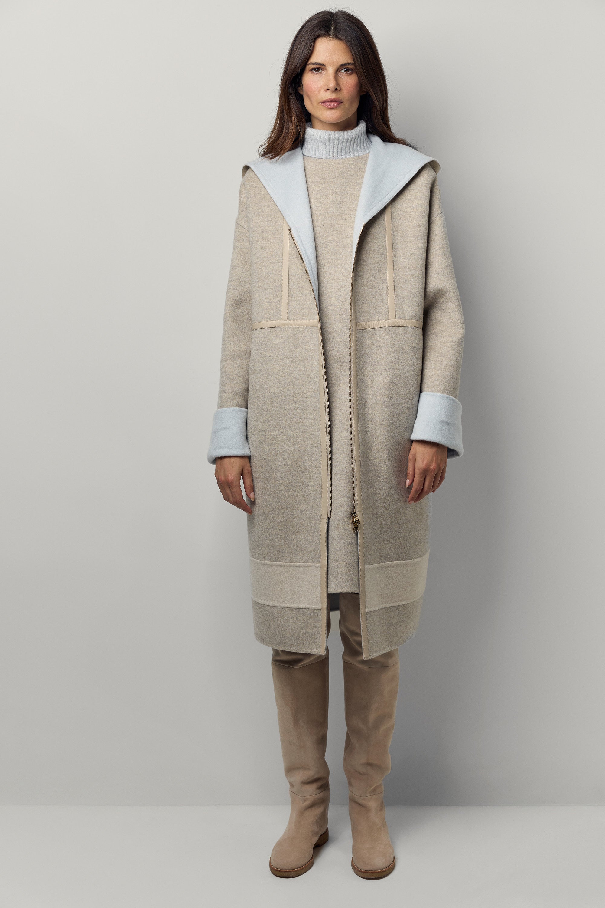 Double-faced cashmere duffle coat