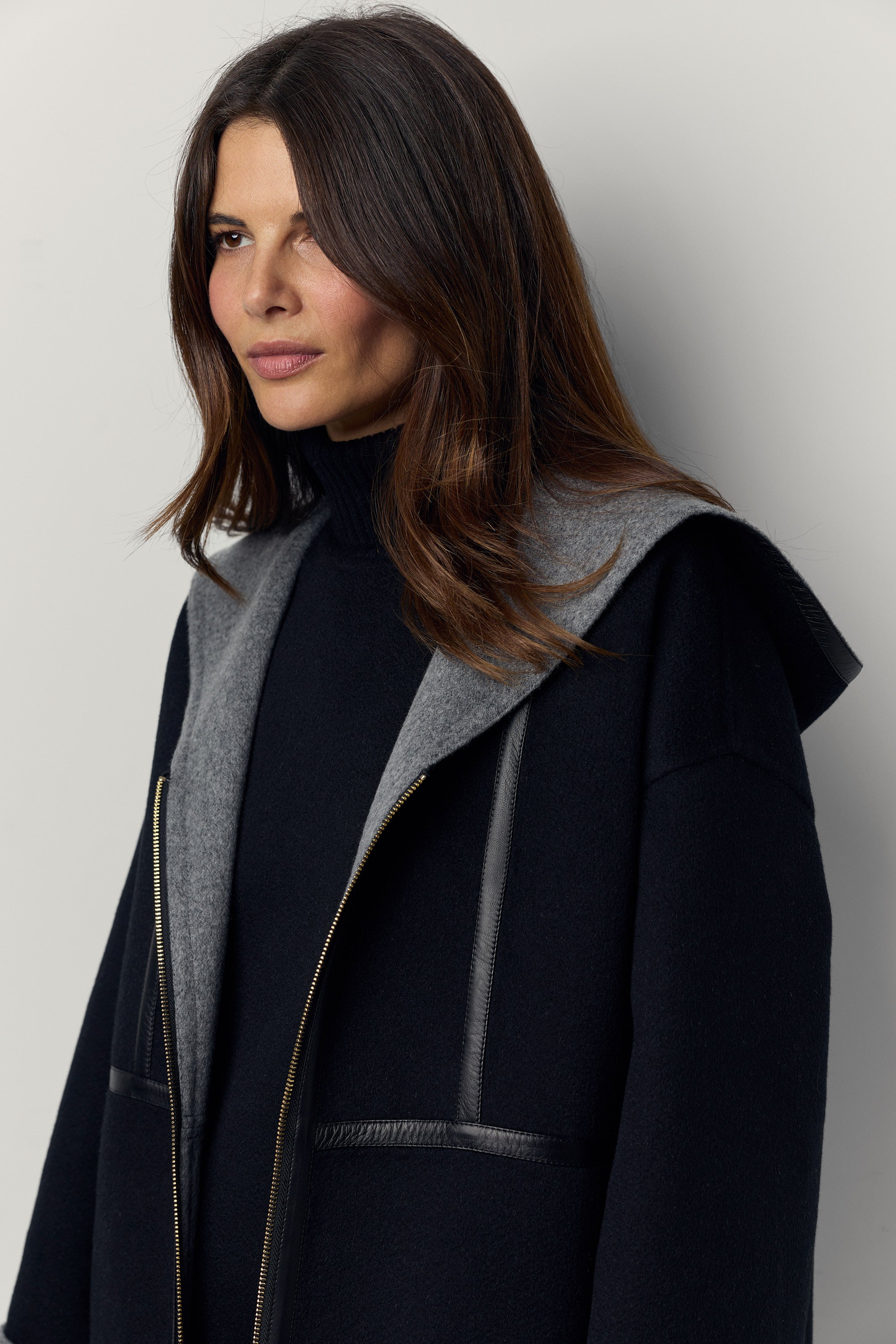 Double-faced cashmere duffle coat