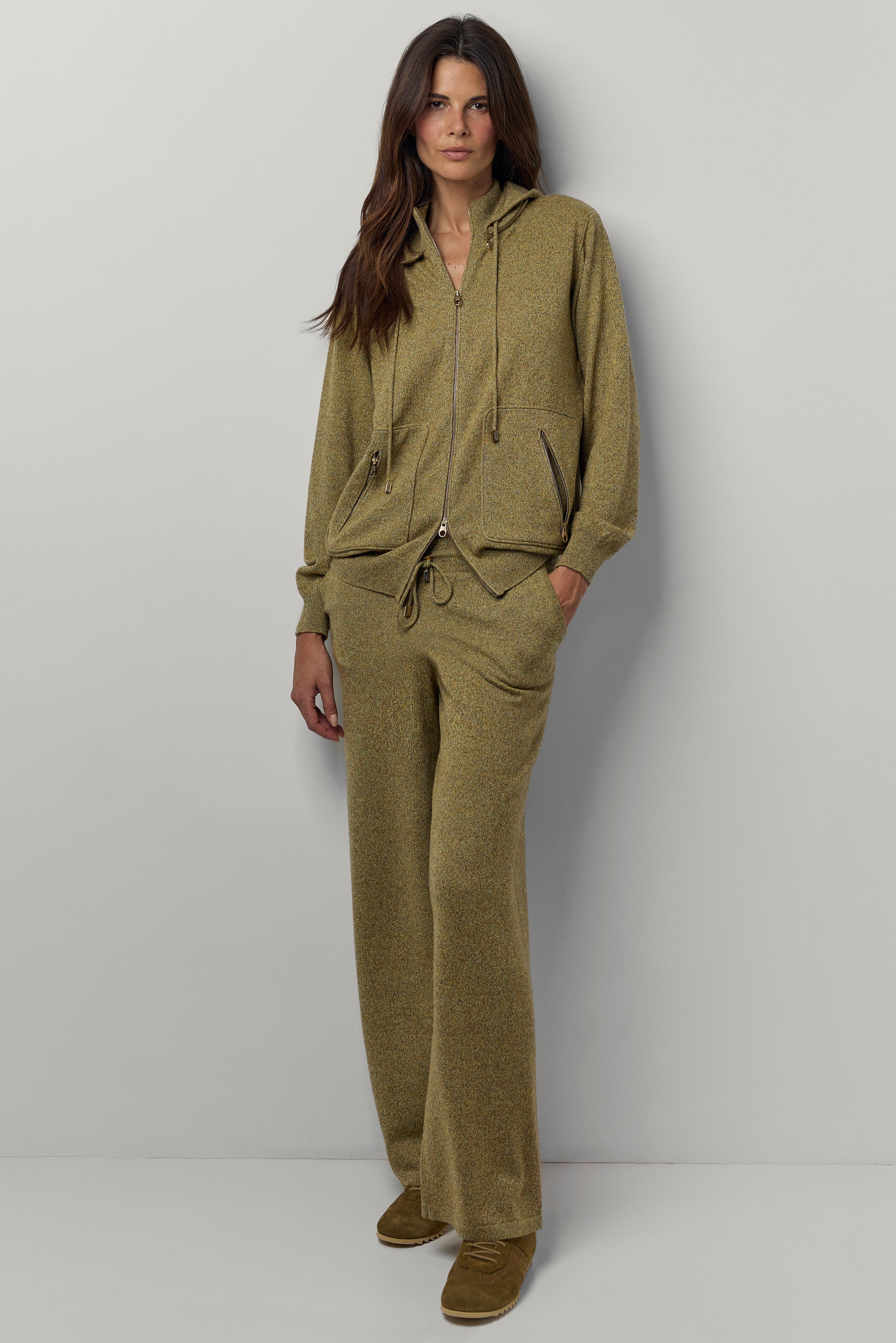 Pantalon de jogging en cachemire chiné