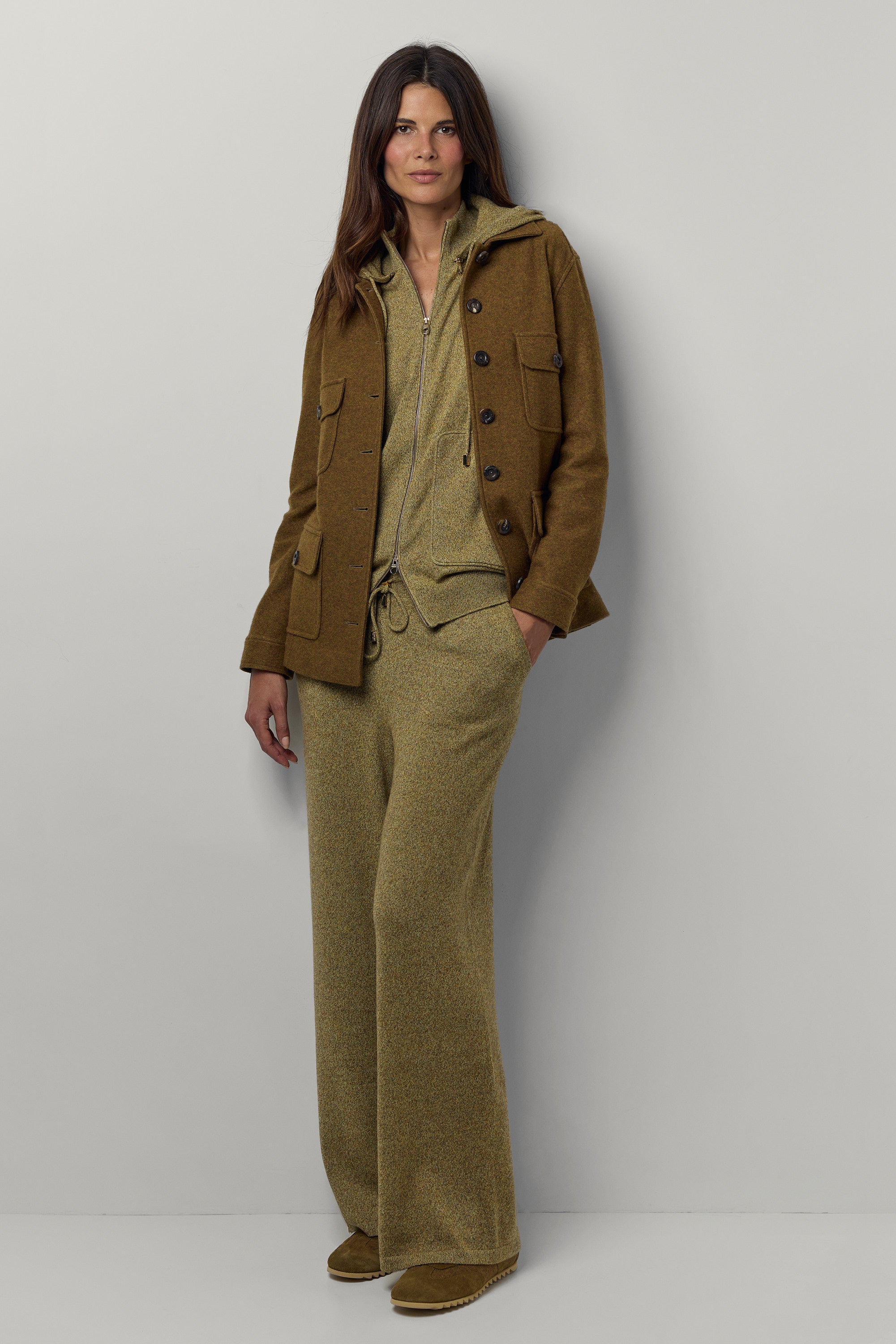 Pantalon de jogging en cachemire chiné