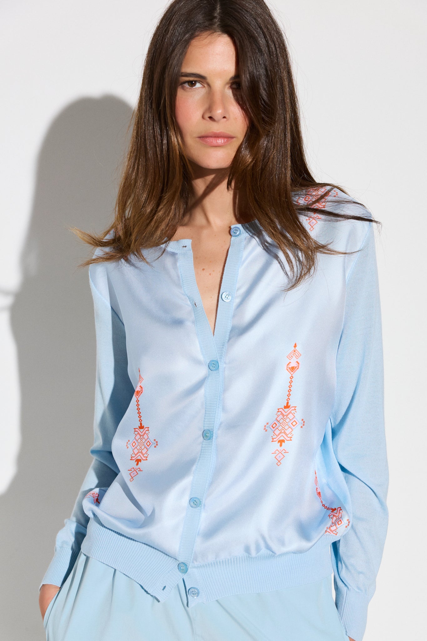 PEARL cashmere and silk cardigan