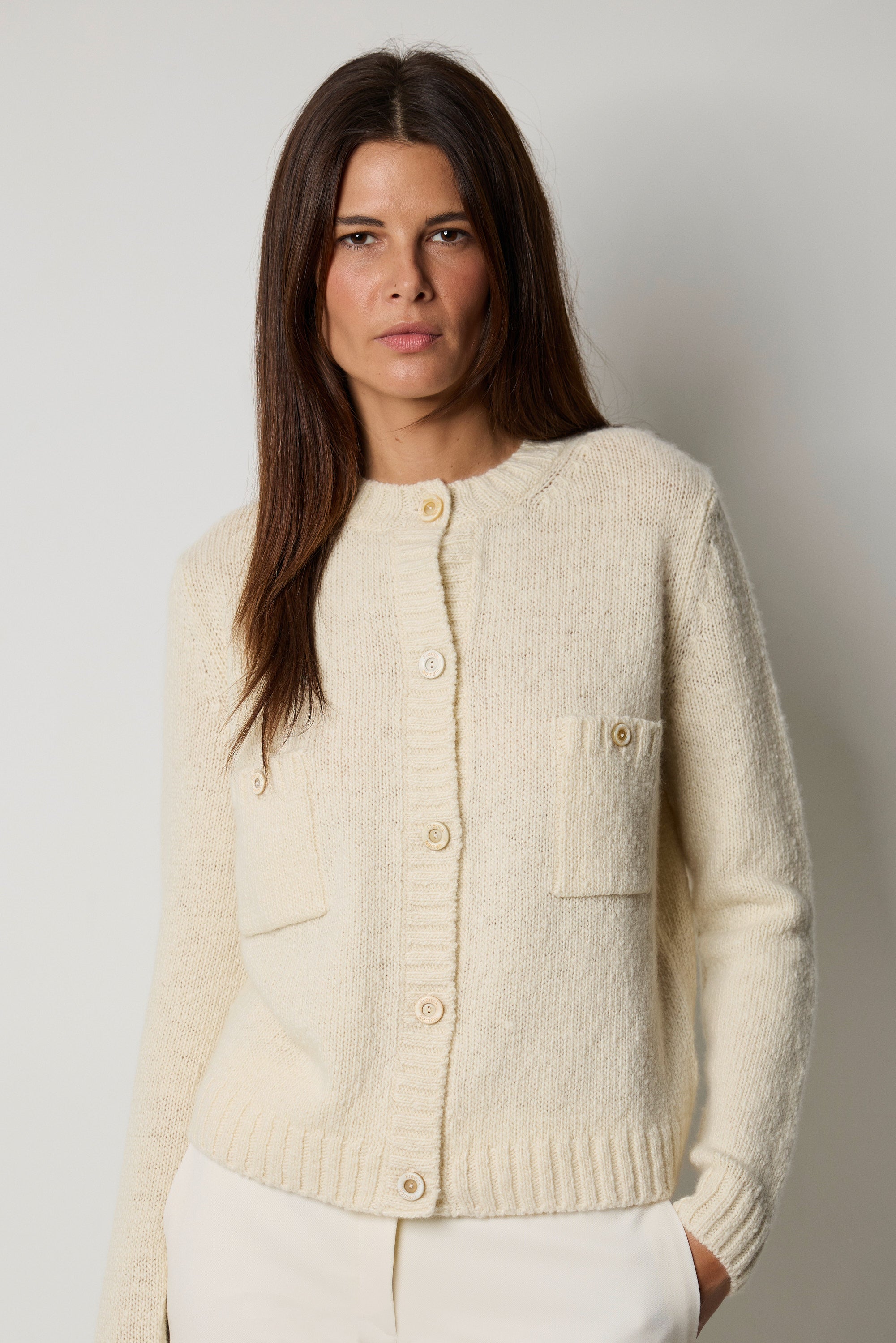 Cardigan en cachemire chiné