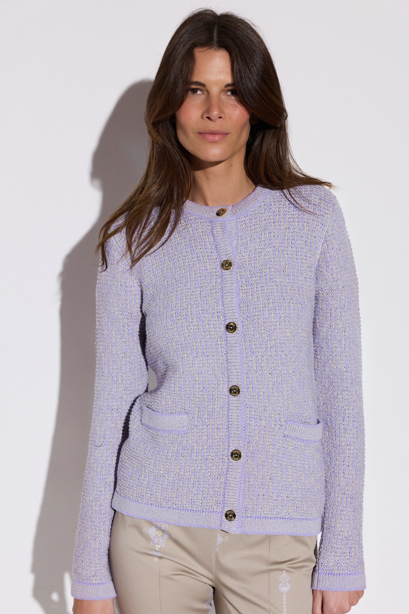 Cardigan en jacquard de coton NILO