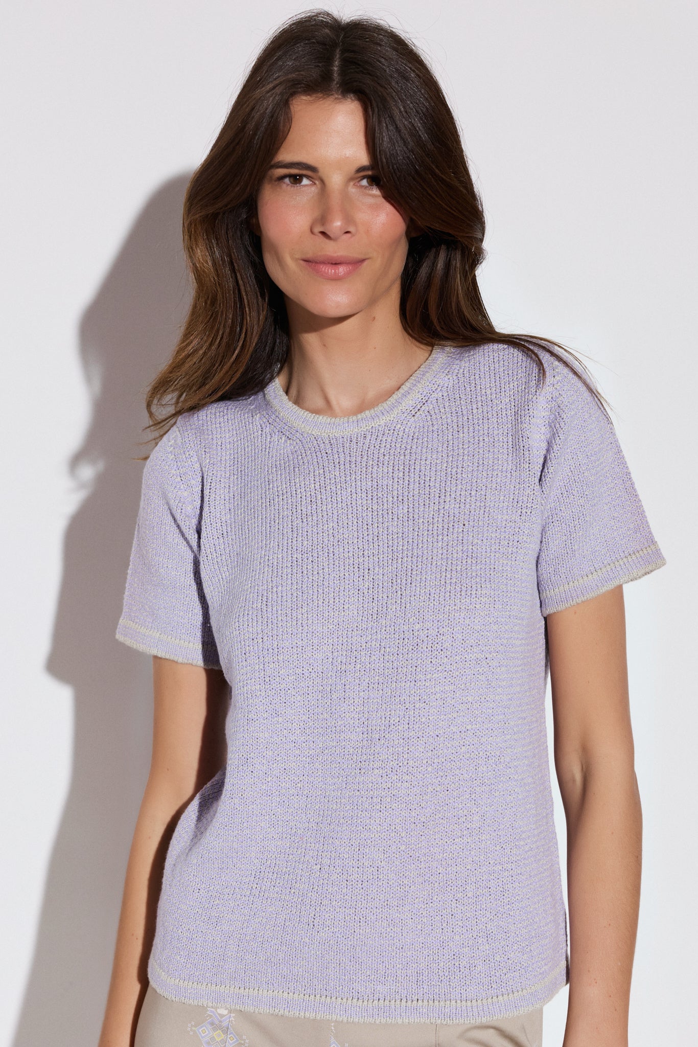 Top en maille jacquard de coton NILO