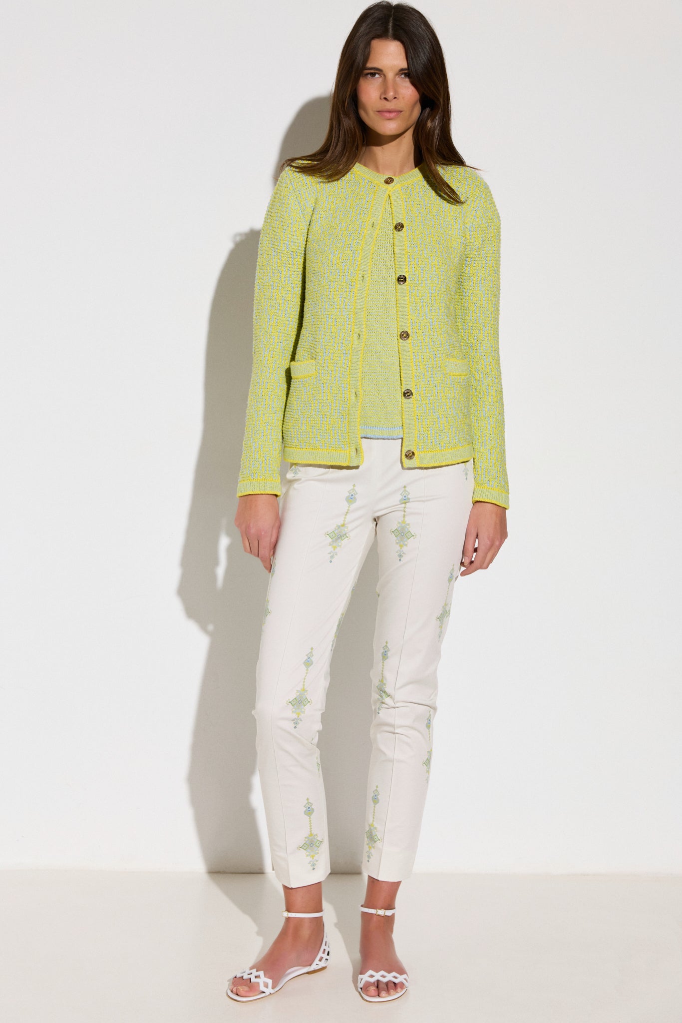 Cardigan en jacquard de coton NILO