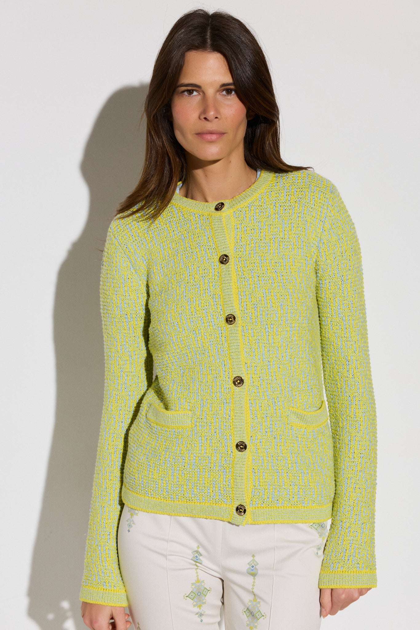 Cardigan en jacquard de coton NILO