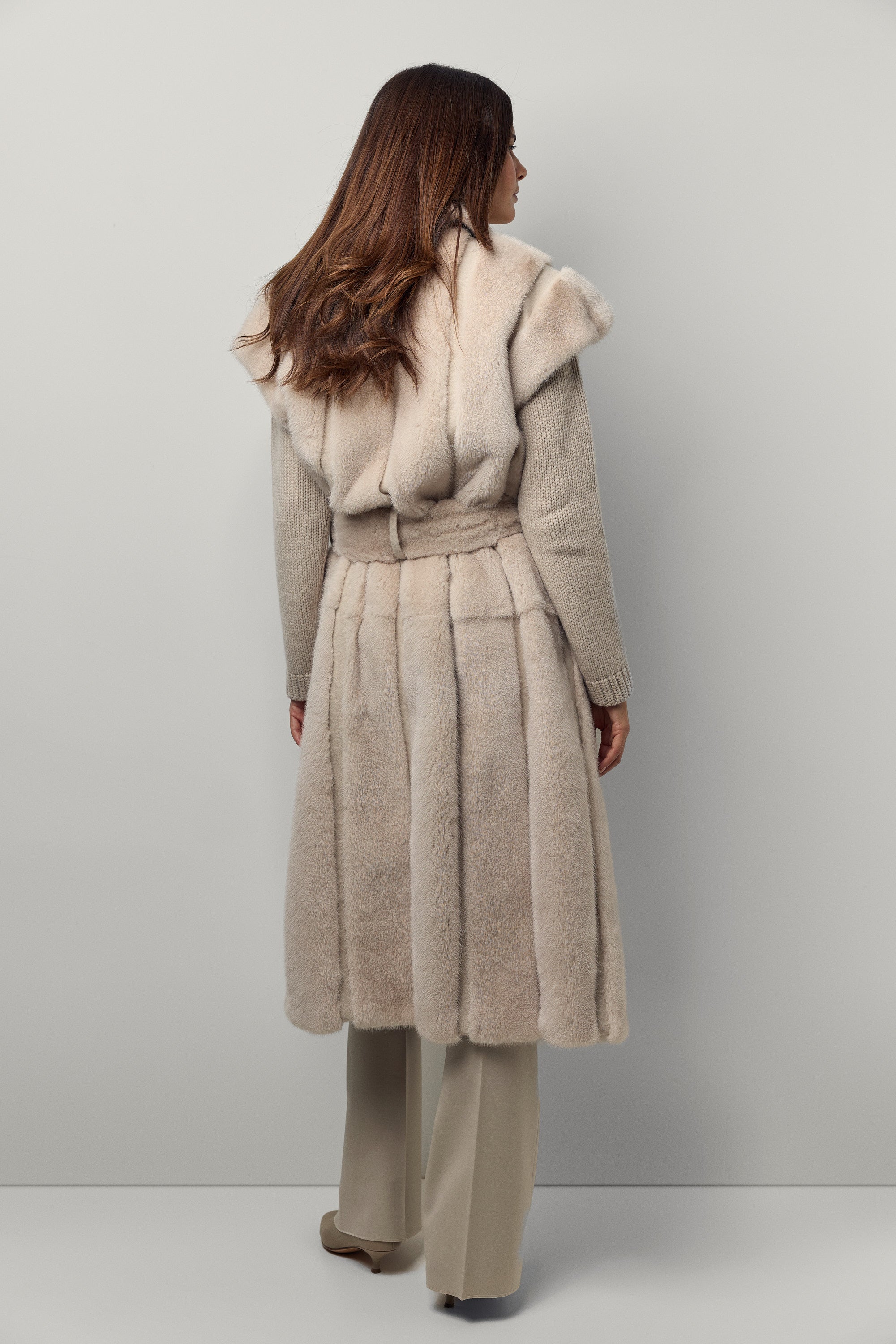 Felted mink and cashmere vest