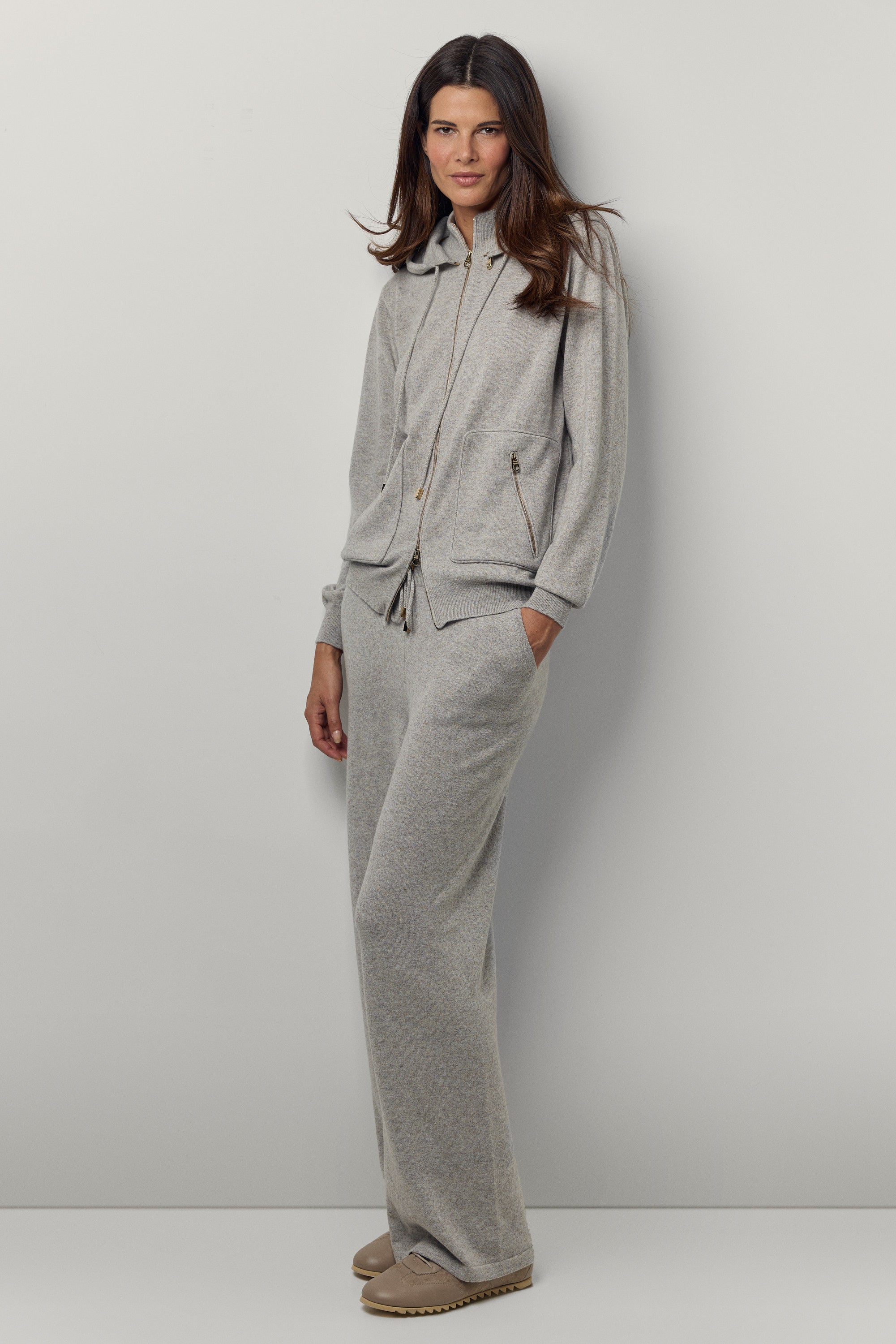 Pantalon de jogging en cachemire chiné