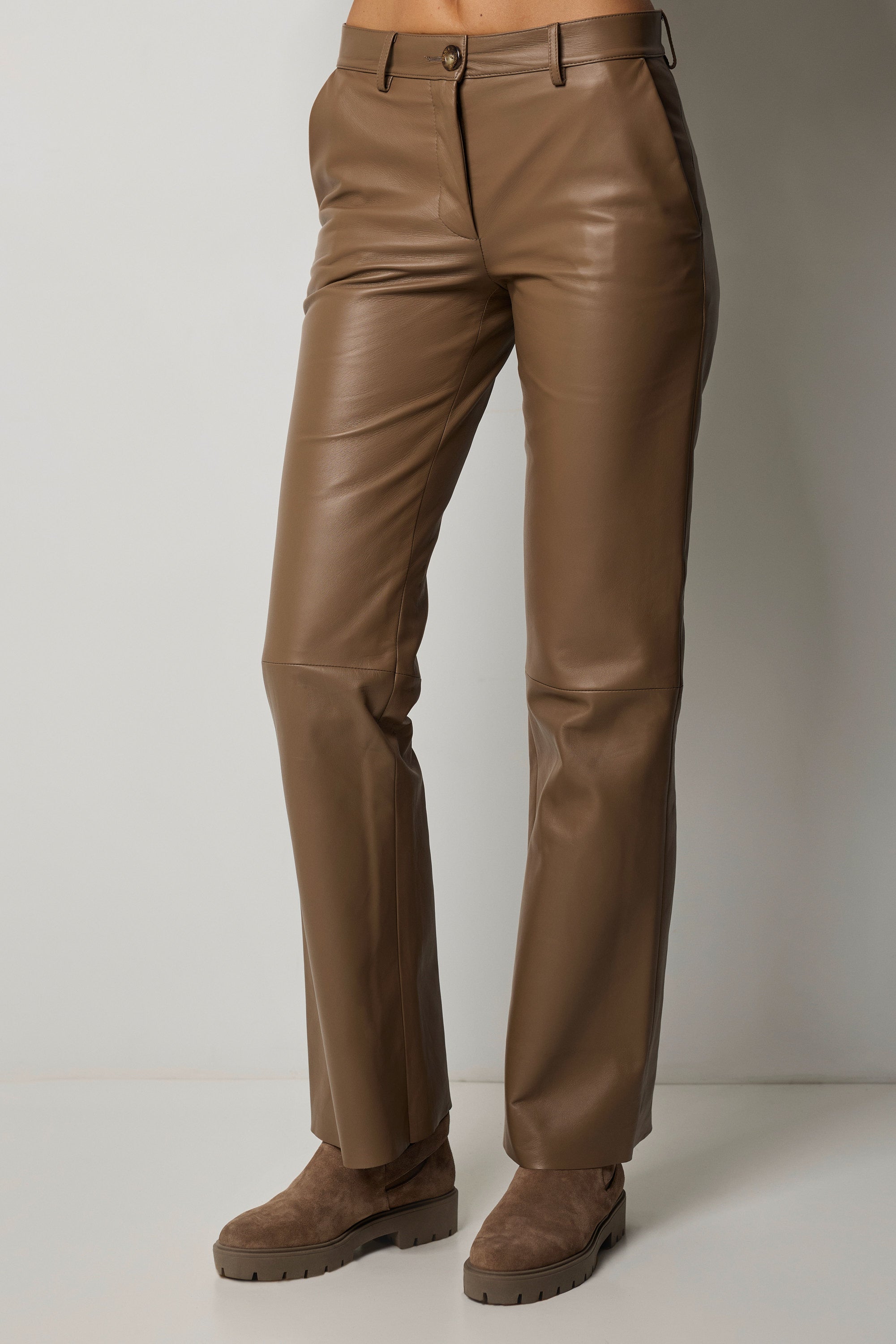 Pantalon en cuir nappa