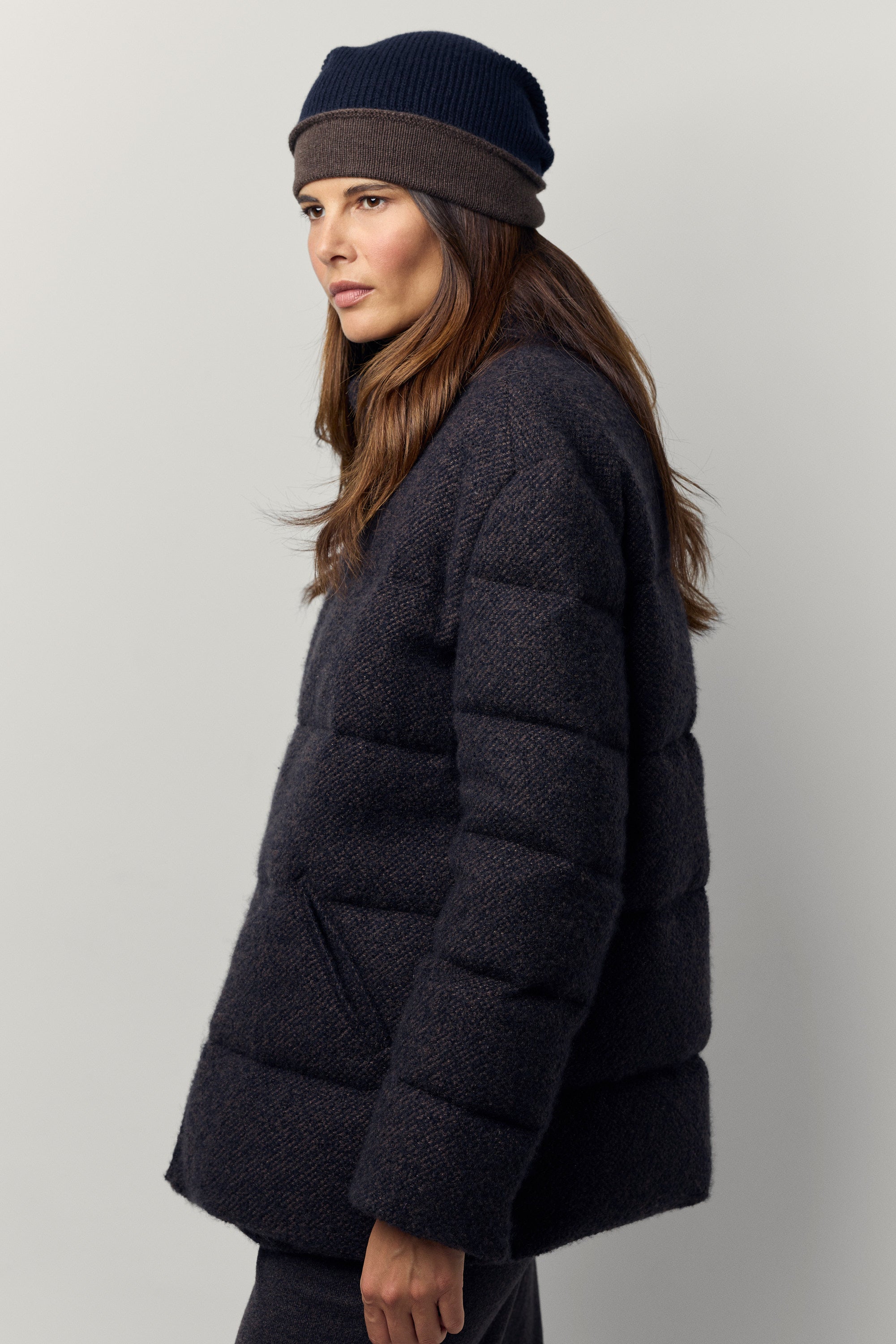 Cashmere puffer jacket