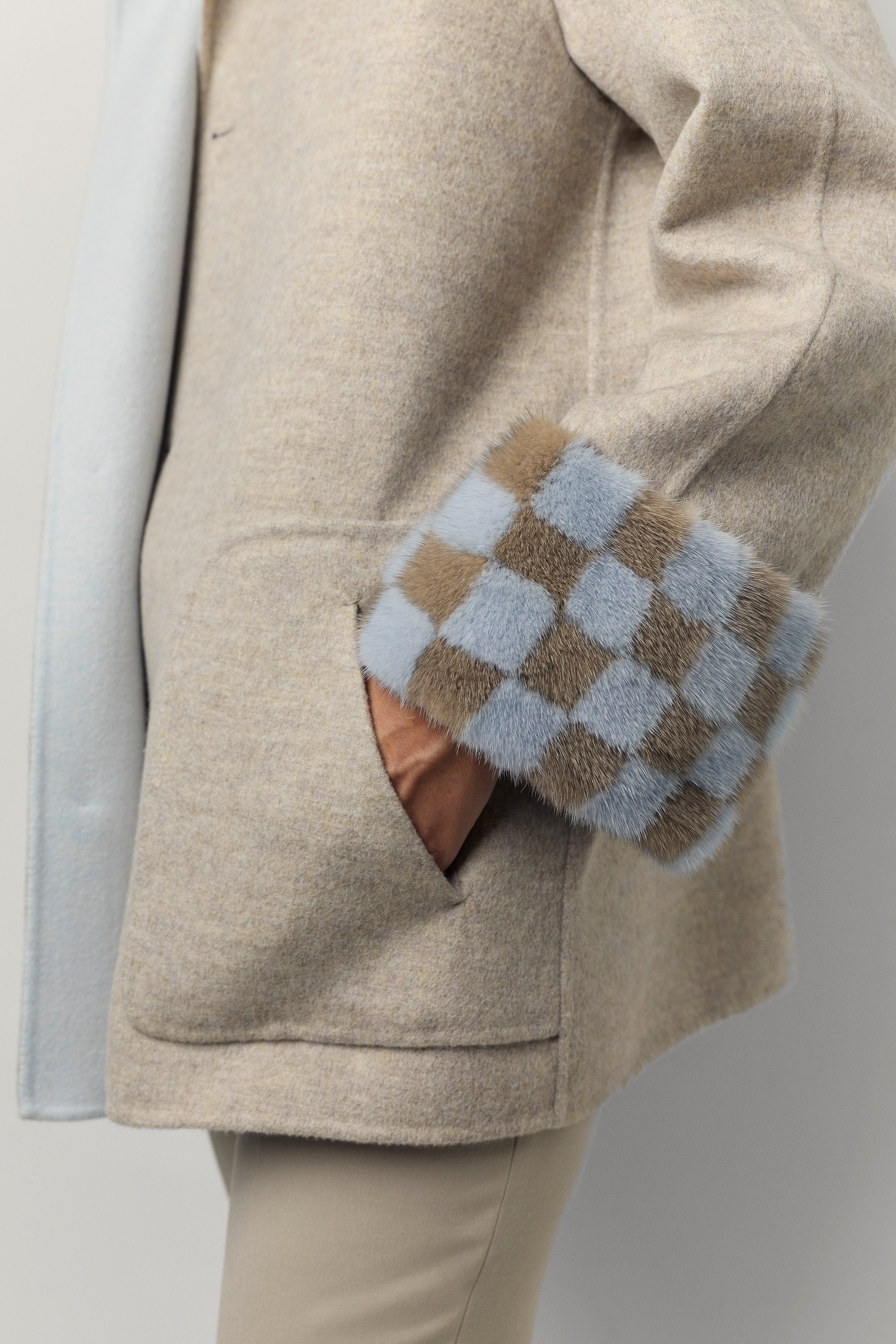 Gio cashmere and mink coat
