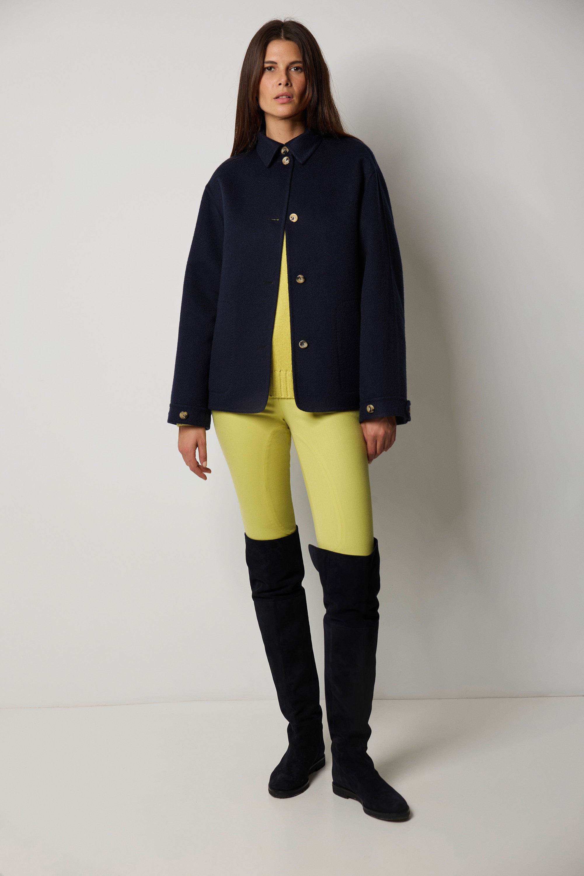 Veste chemise en cachemire double CAPRI