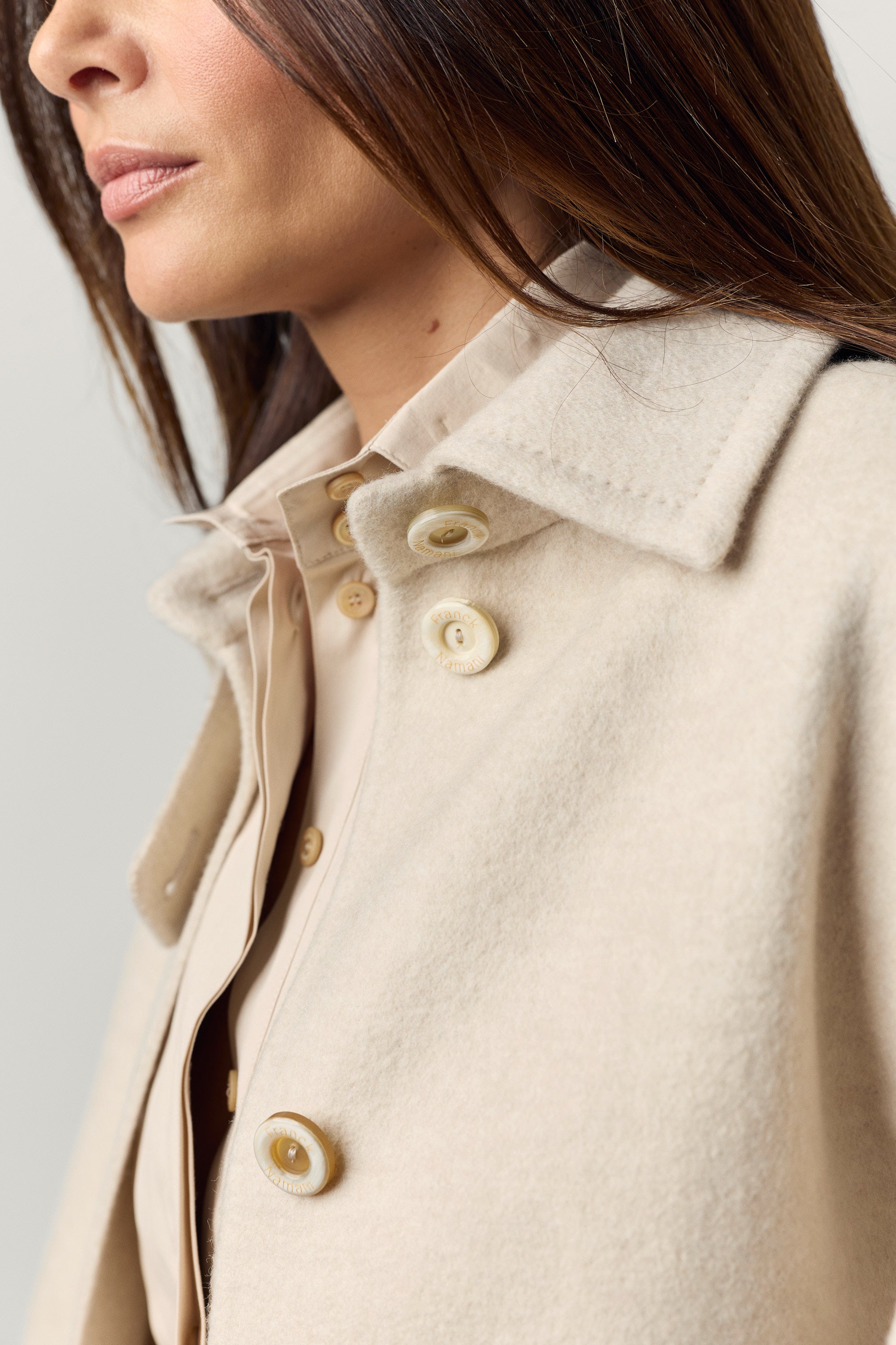 Veste en cachemire double Poup