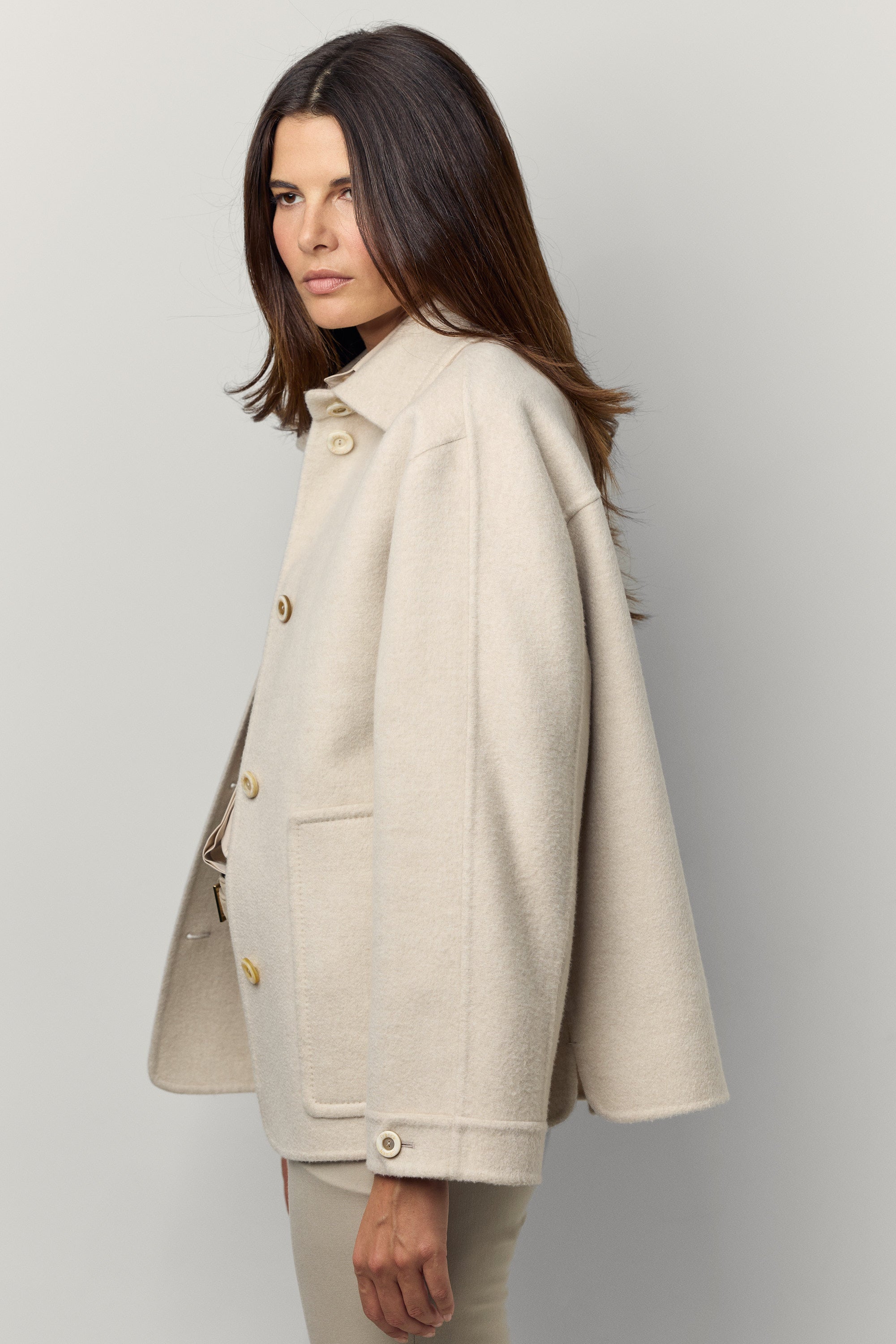Veste en cachemire double Poup