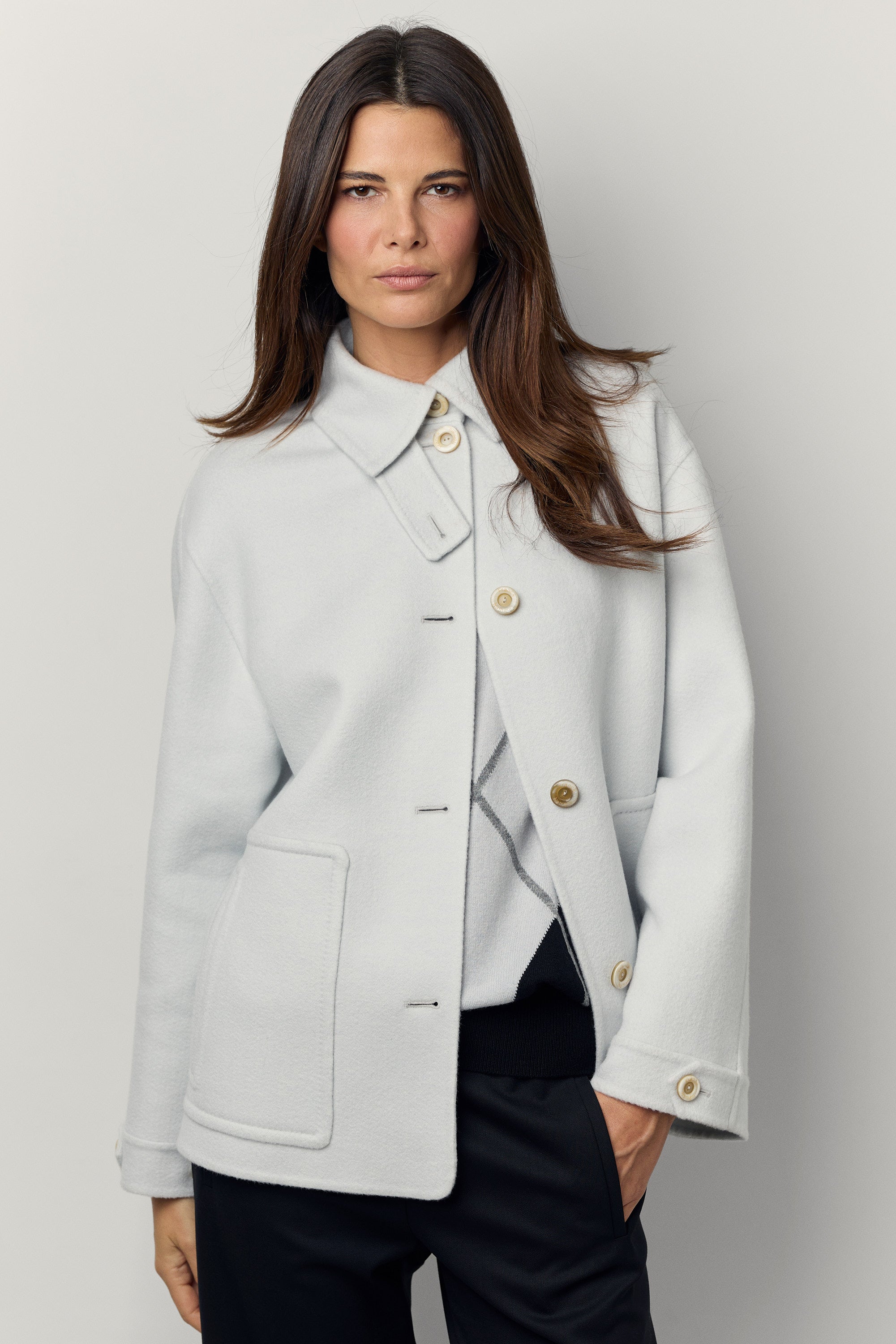 Veste en cachemire double Poup
