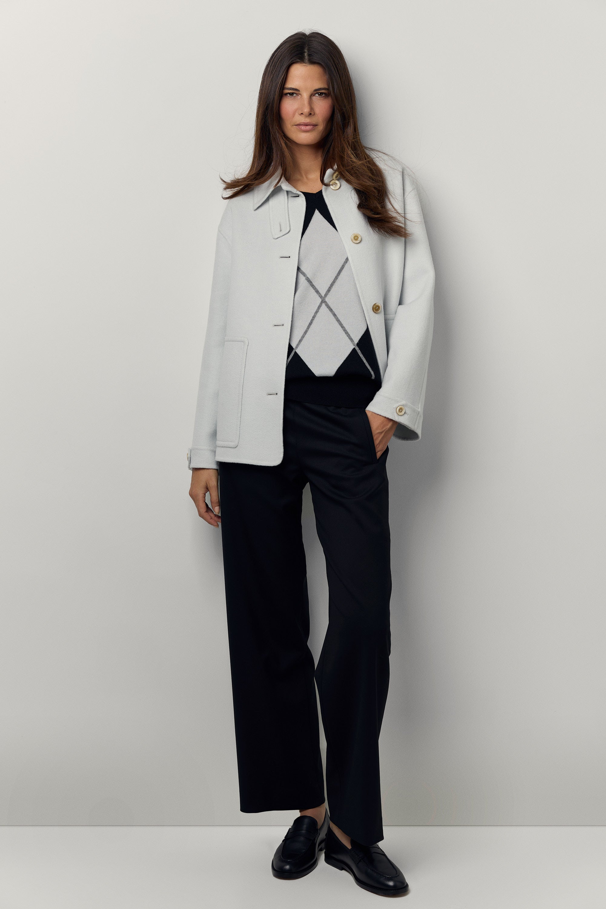 Veste en cachemire double Poup