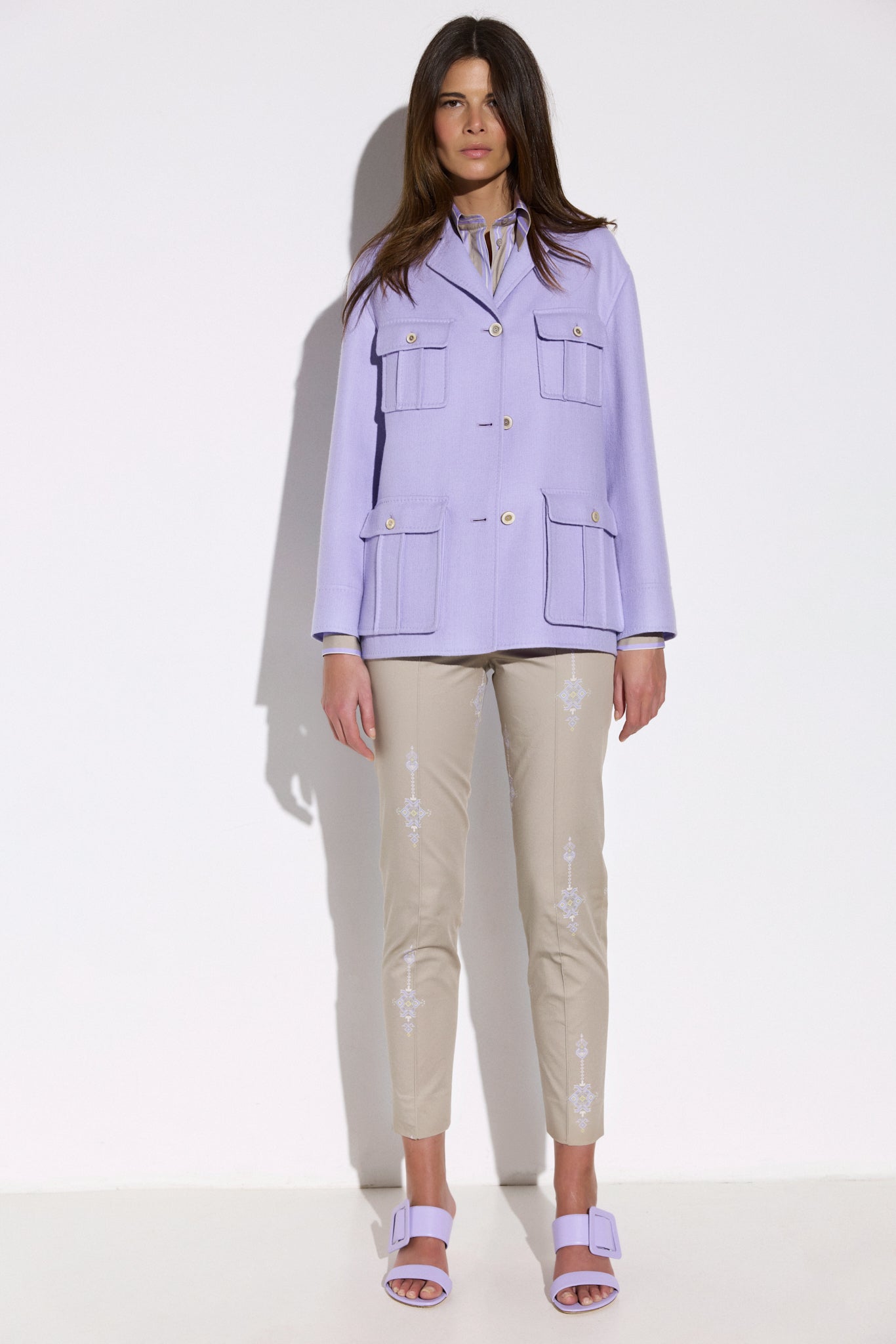 Veste Saharienne en baby cachemire