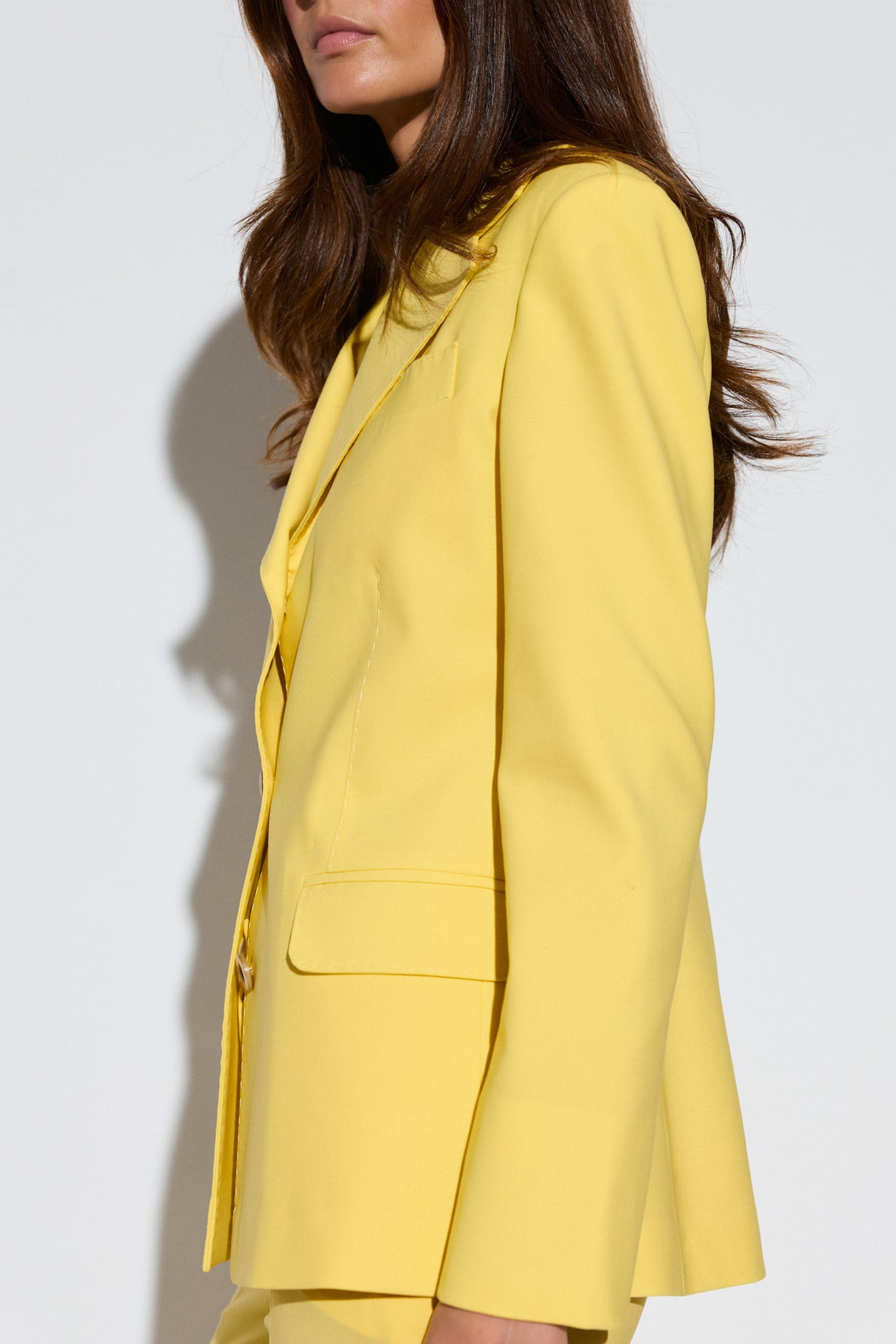 Veste droite en laine d'été