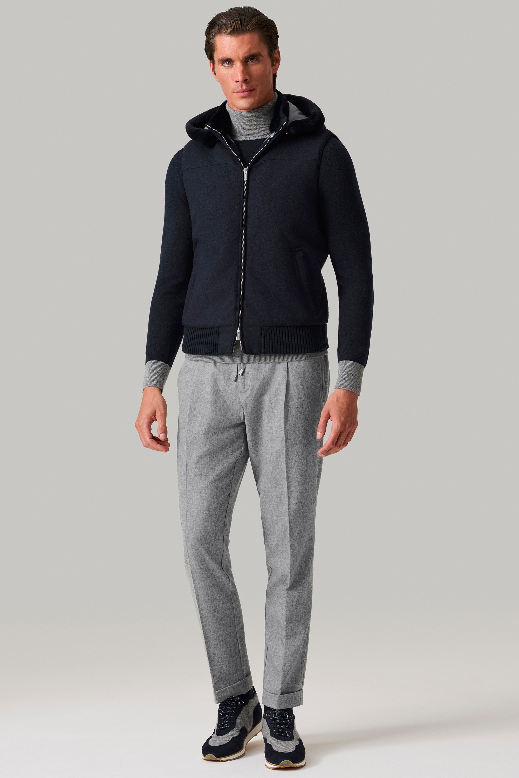 Gilet ELVIS en cachemire felt et vison