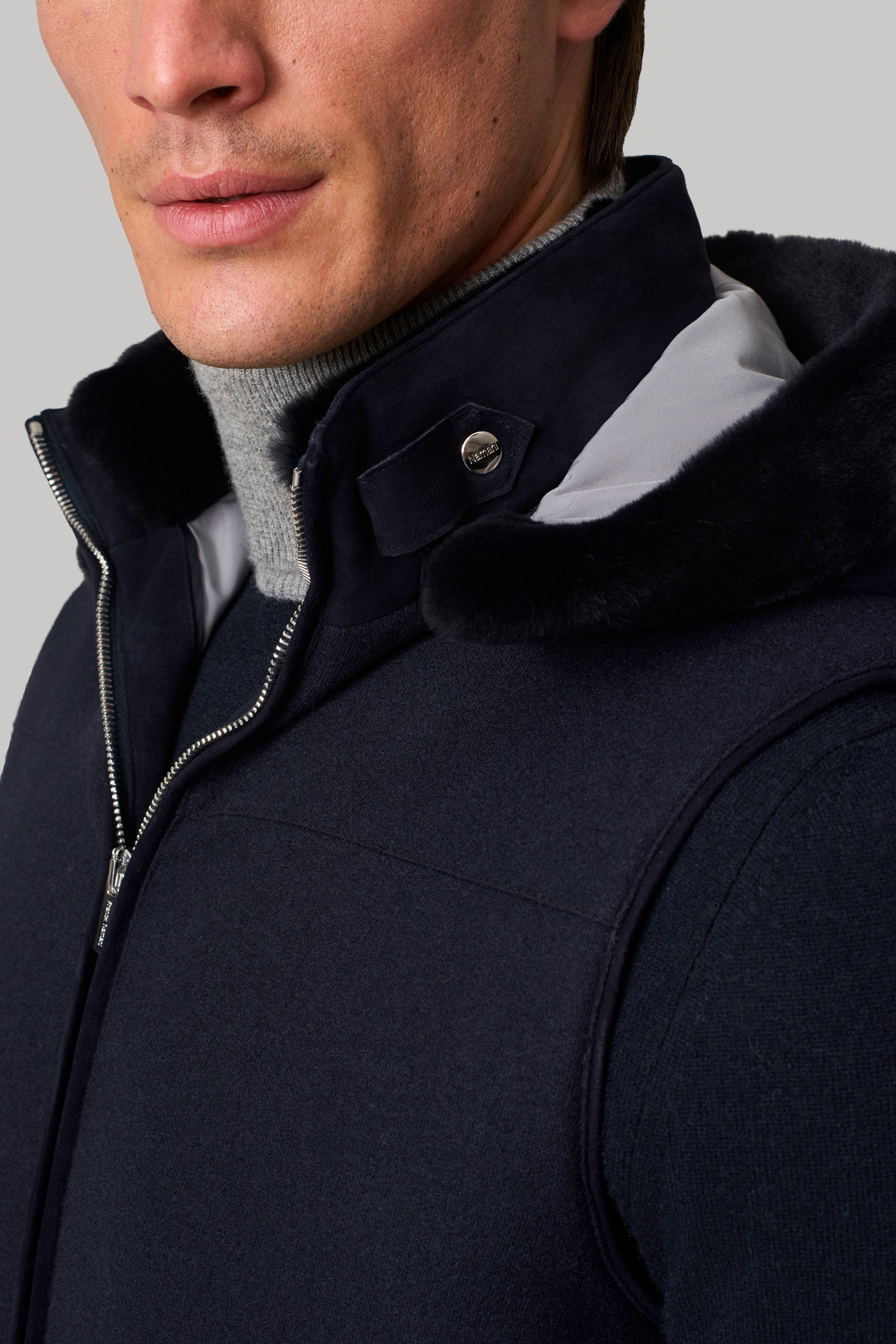 Gilet ELVIS en cachemire felt et vison