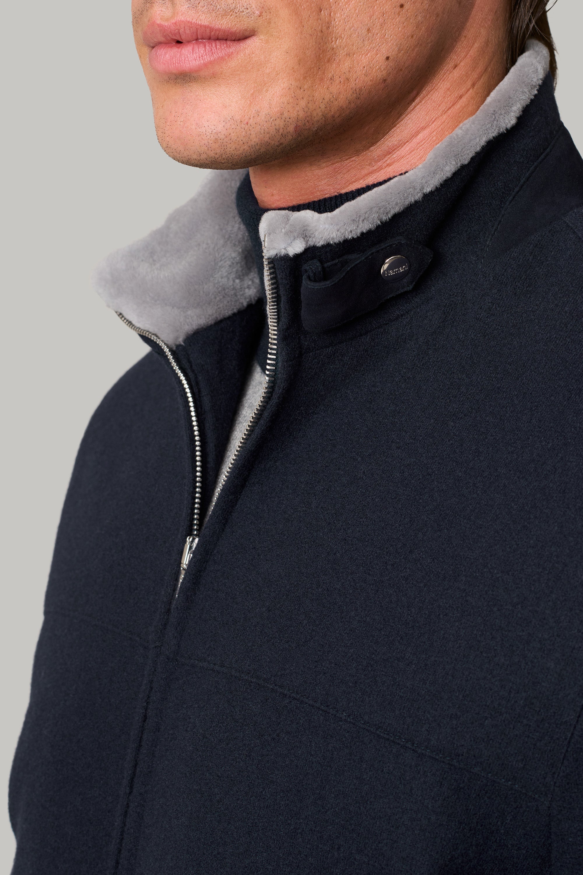 CONFORT jacket in cashmere felt and mink