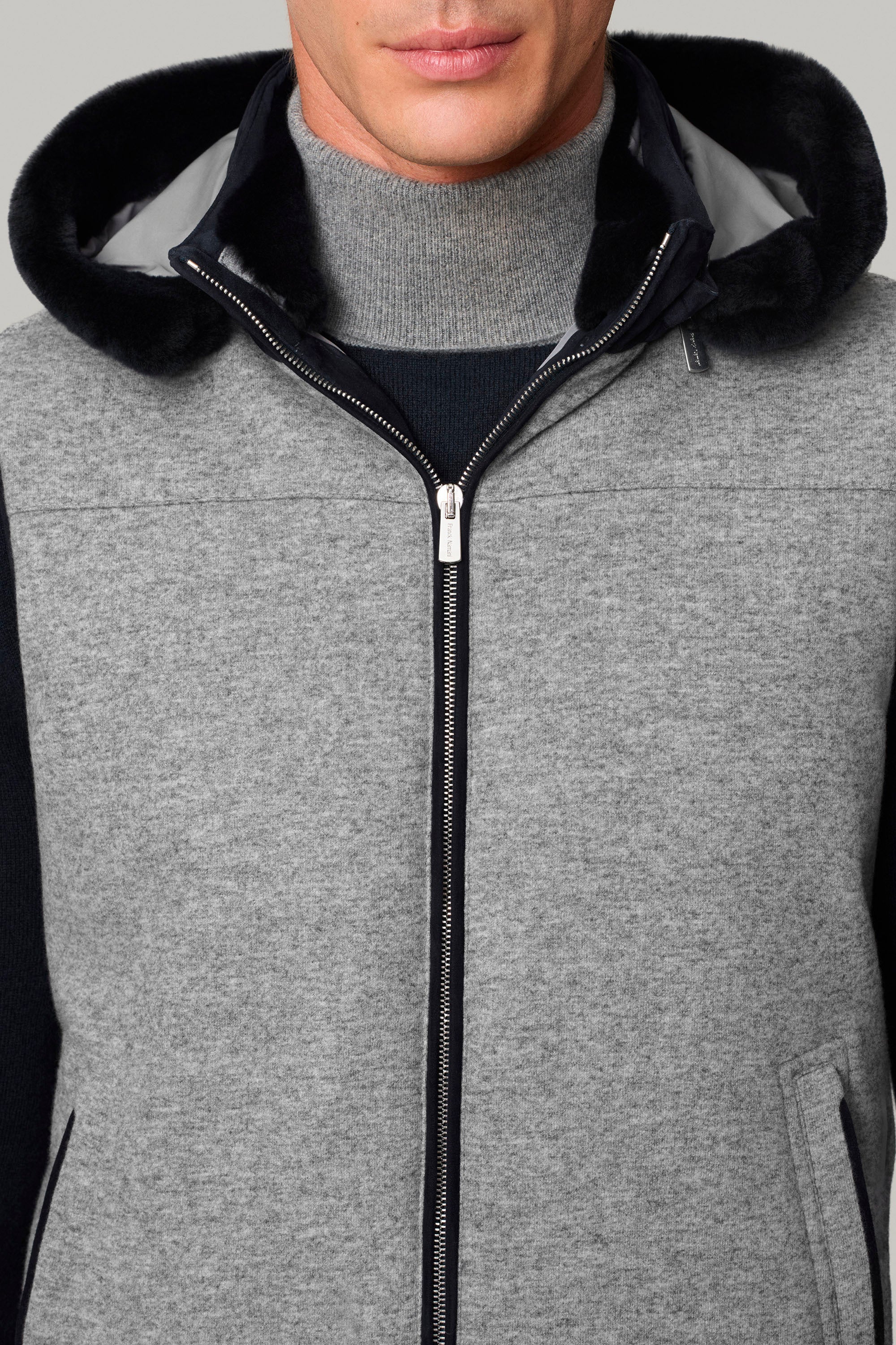 Gilet ELVIS en cachemire felt et vison