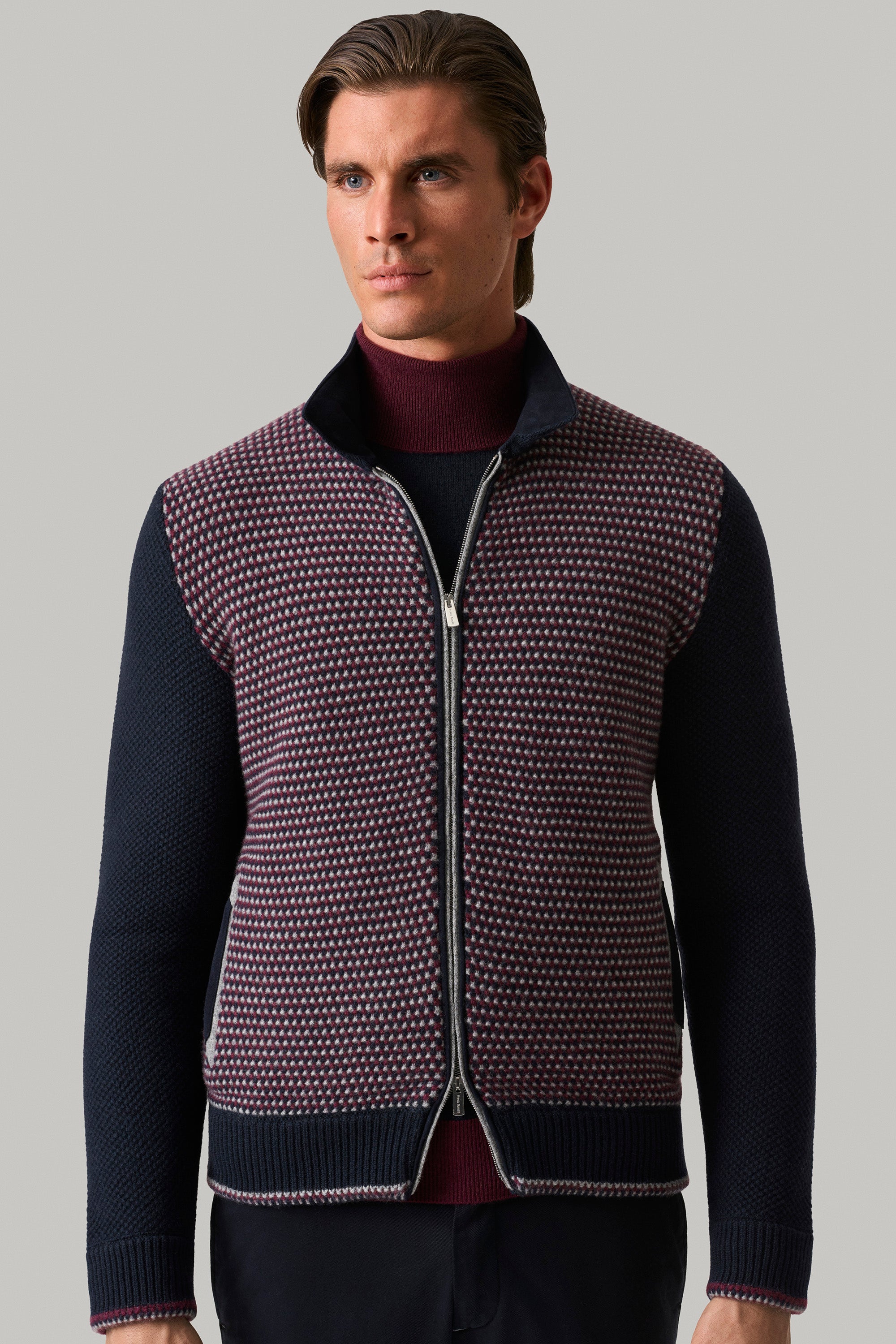 IAN Punto Jacquard Cardigan
