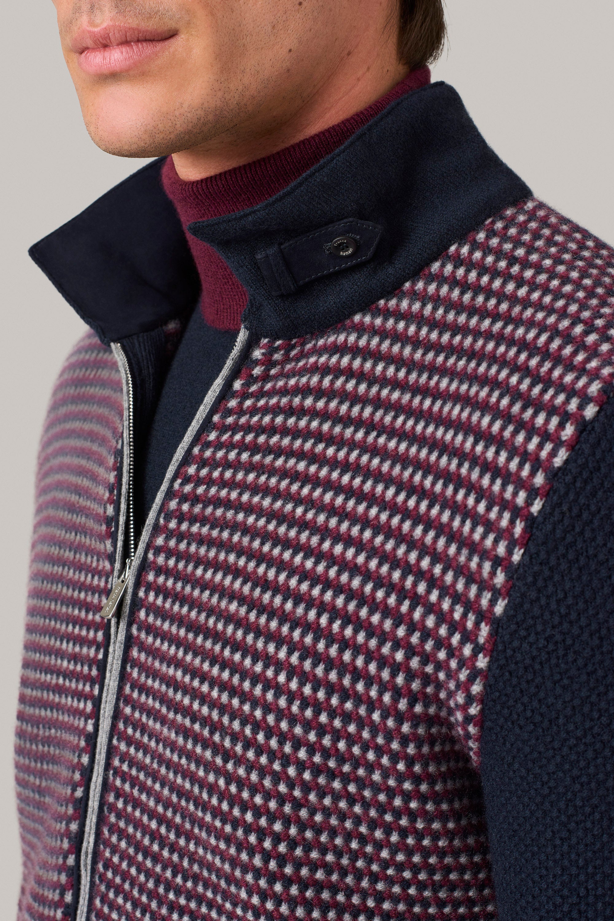 IAN Punto Jacquard Cardigan