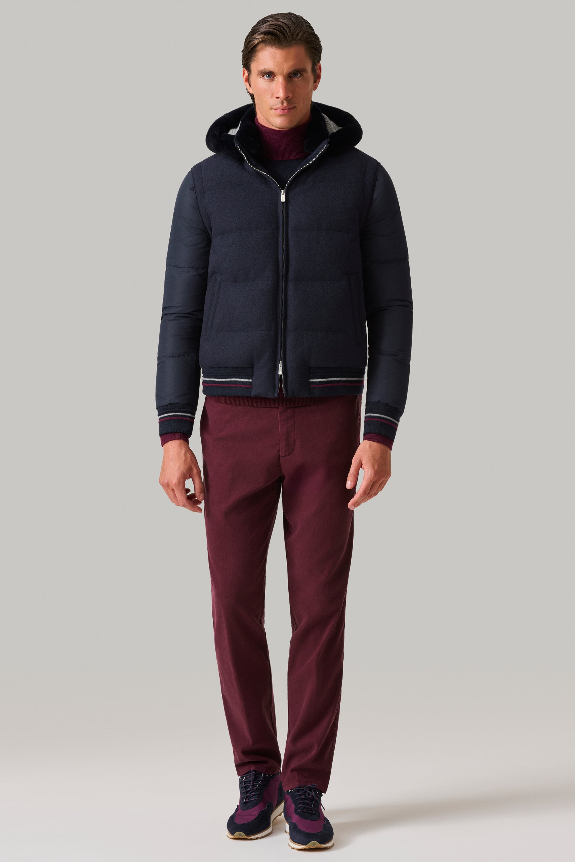 BRIDGE jacket in ultimum cashmere® felt and mink