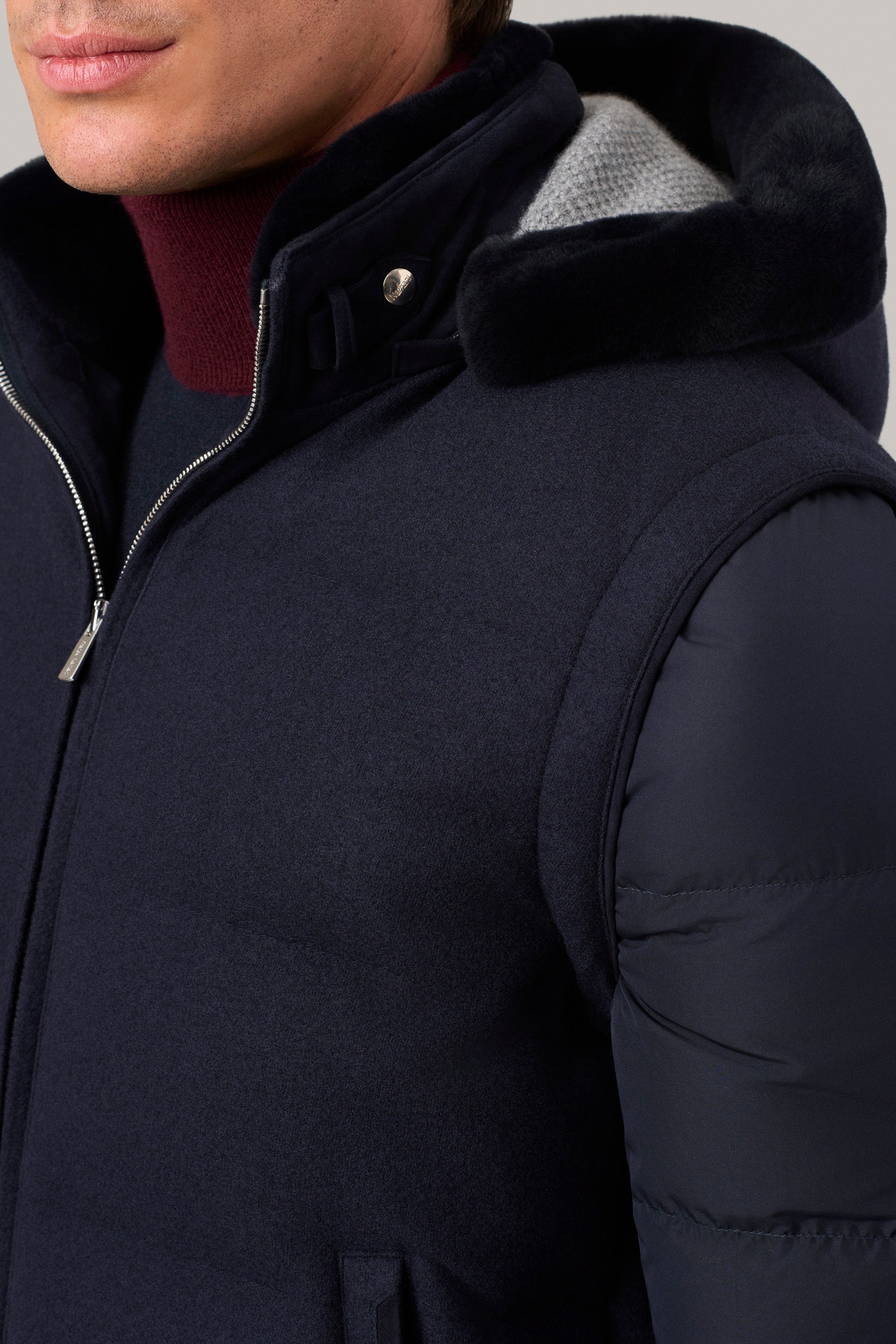 BRIDGE jacket in ultimum cashmere® felt and mink
