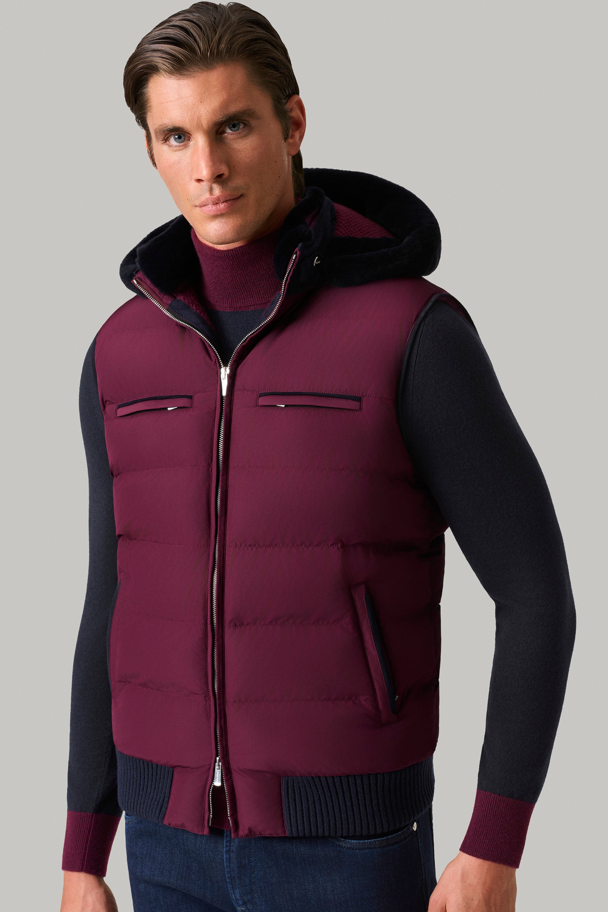 Gilet COURCHEVEL en silk nylon ultra-light