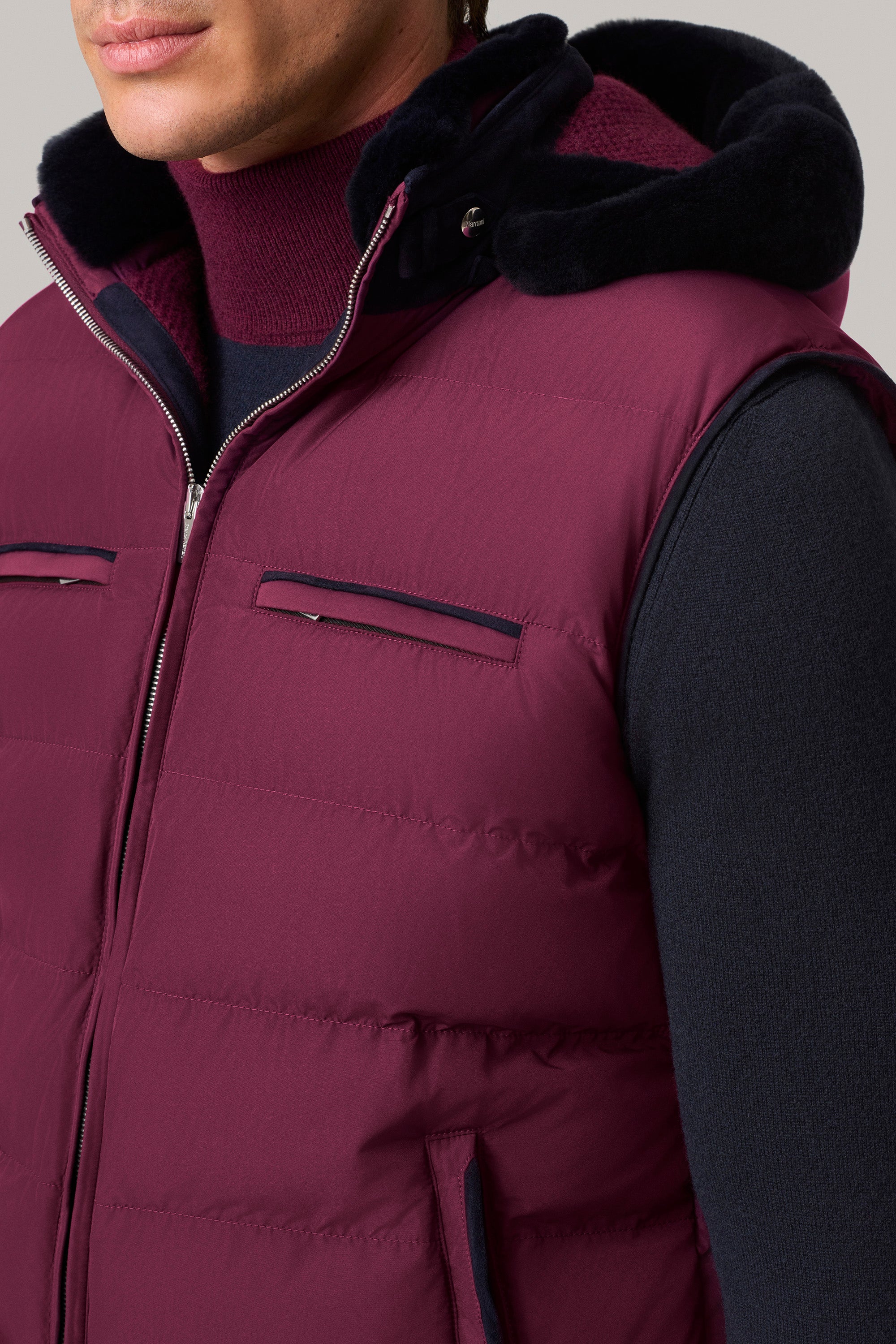 Gilet COURCHEVEL en silk nylon ultra-light