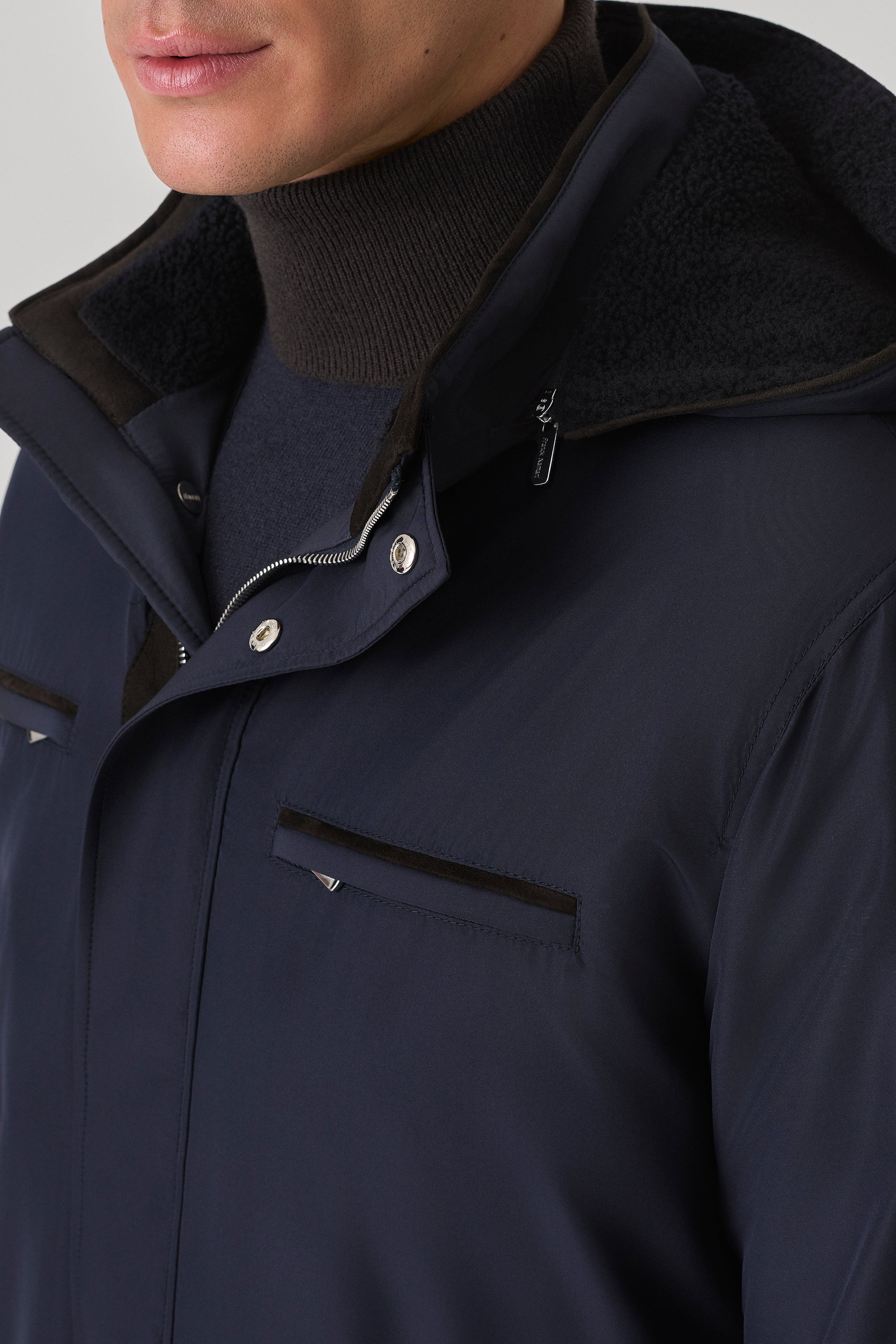 Parka Courchevel en silk nylon ultra-light et mouton