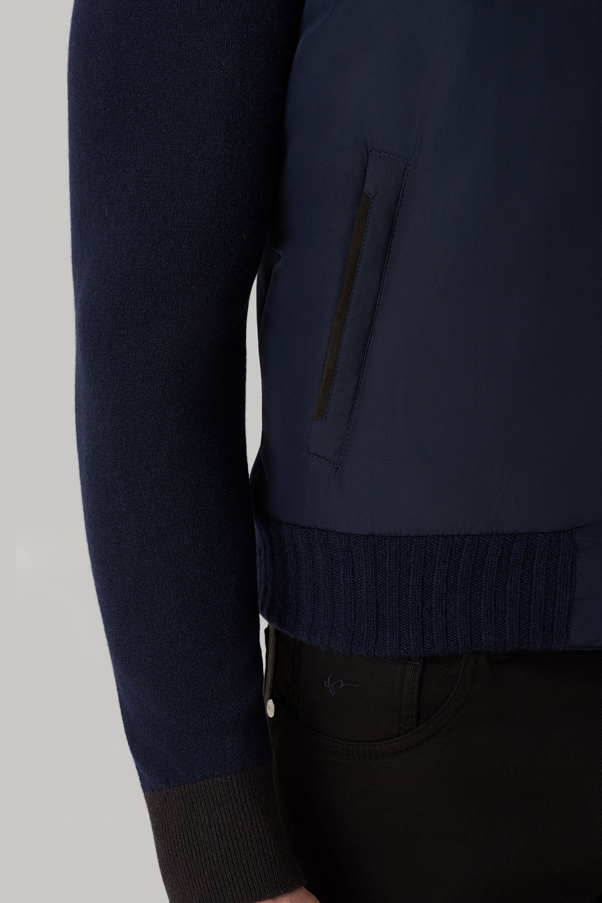 Gilet Elvis en silk nylon ultra-light et vison